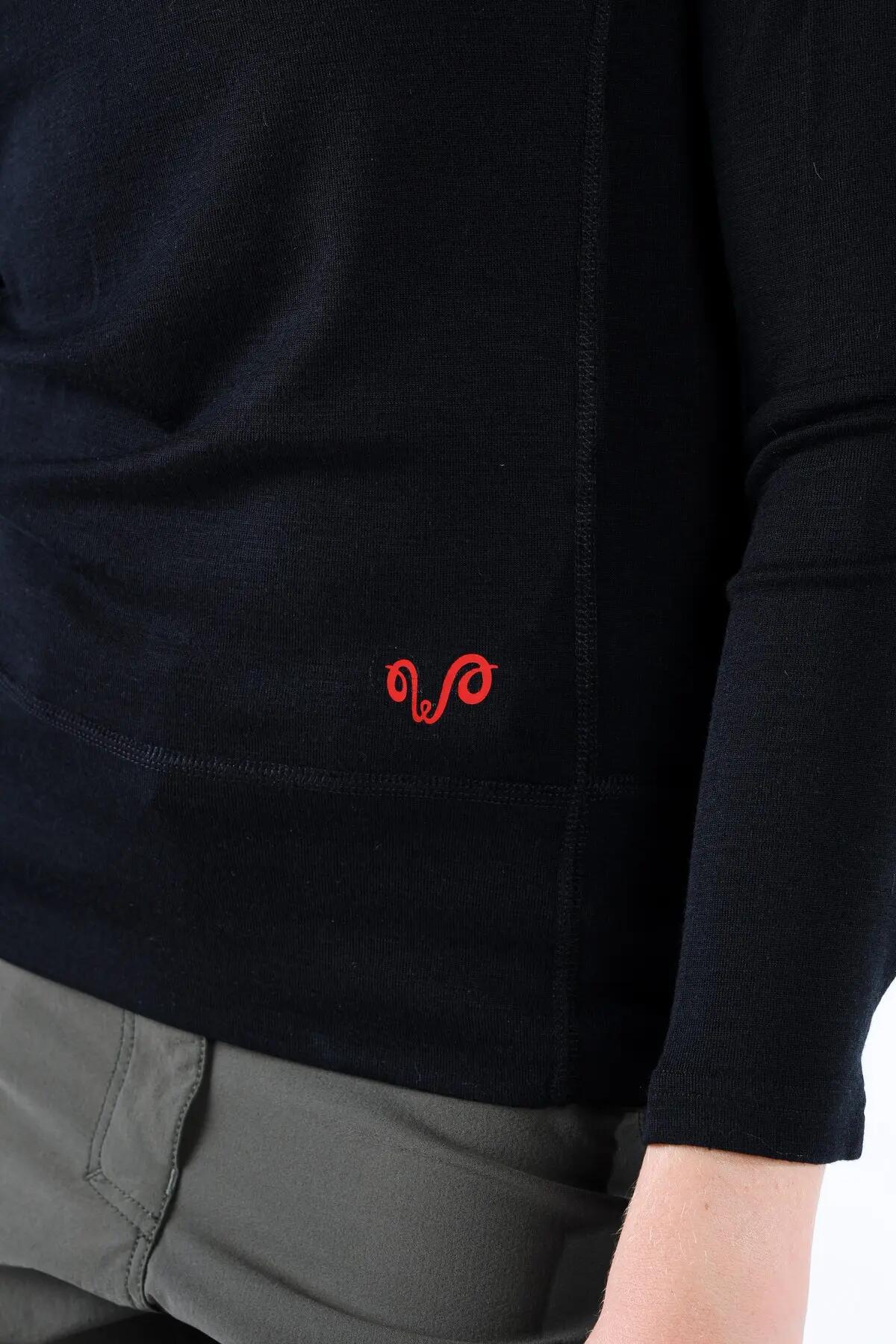 Sonatra - Koszulka z kapturem 100% wełna merino  (195 g/m²) L, Czarny 4/7