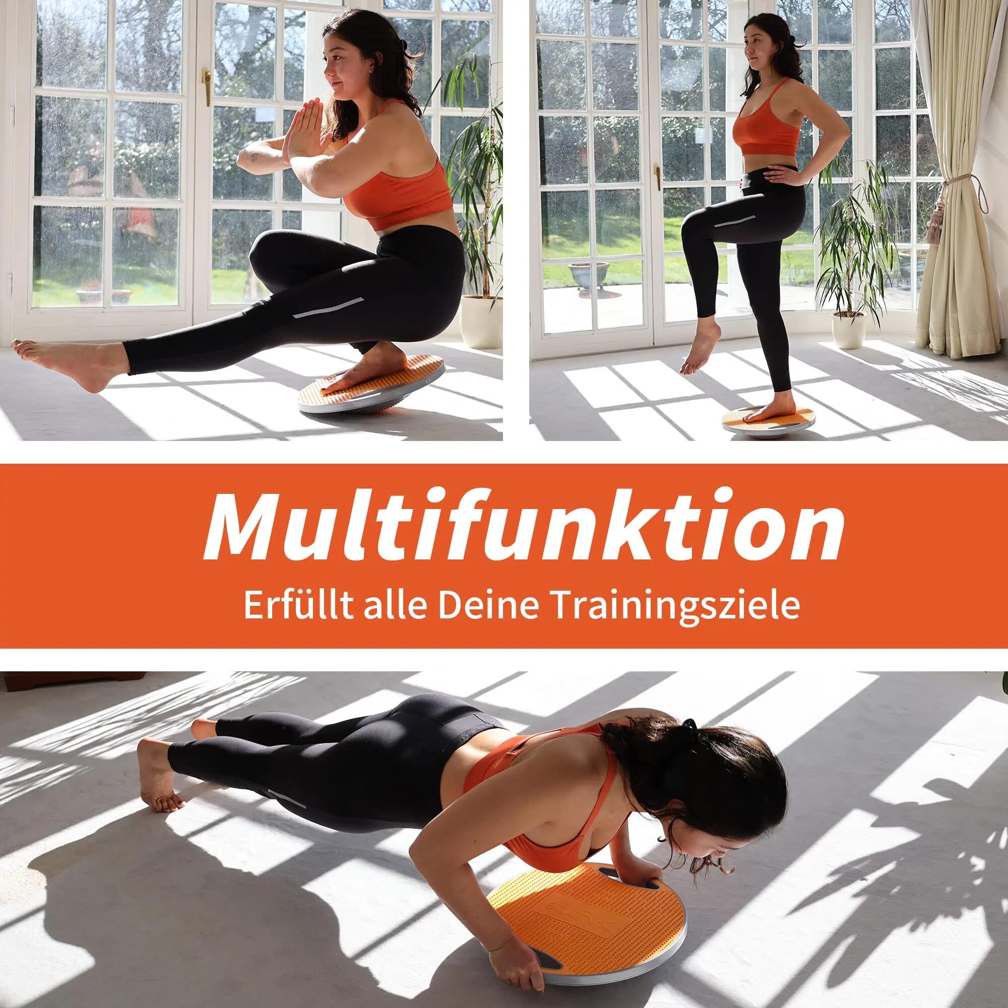 DH FitLife Balance Board Ø42 cm mit Griffen, Wackelbrett Erwachsene 200 kg 6/6