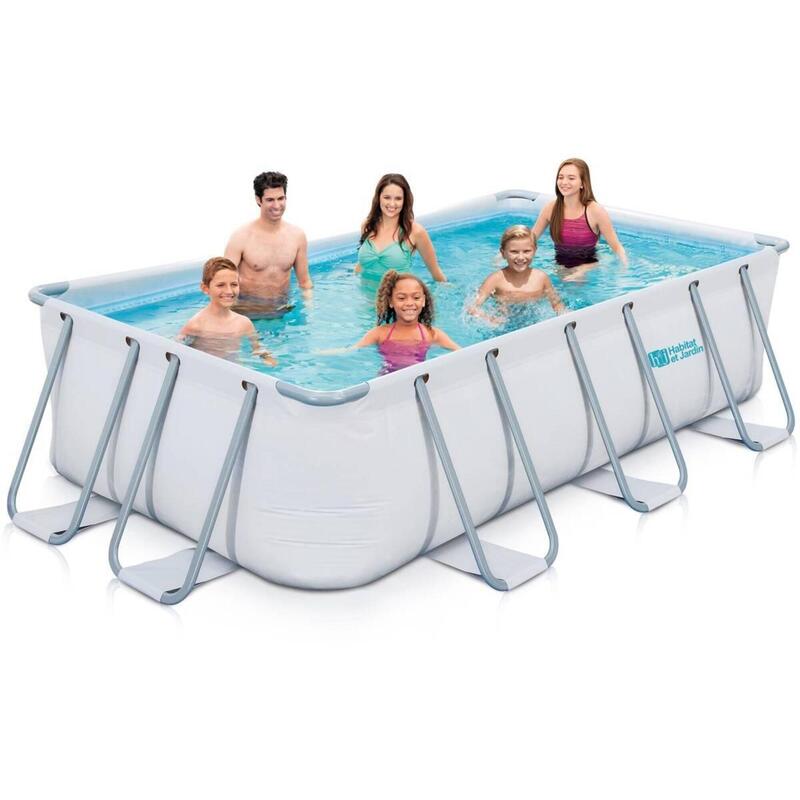 Piscine tubulaire - LUDO 2 bis - 4,01 x 2,01 x 1,22 m - filtration à sable 2.5 m