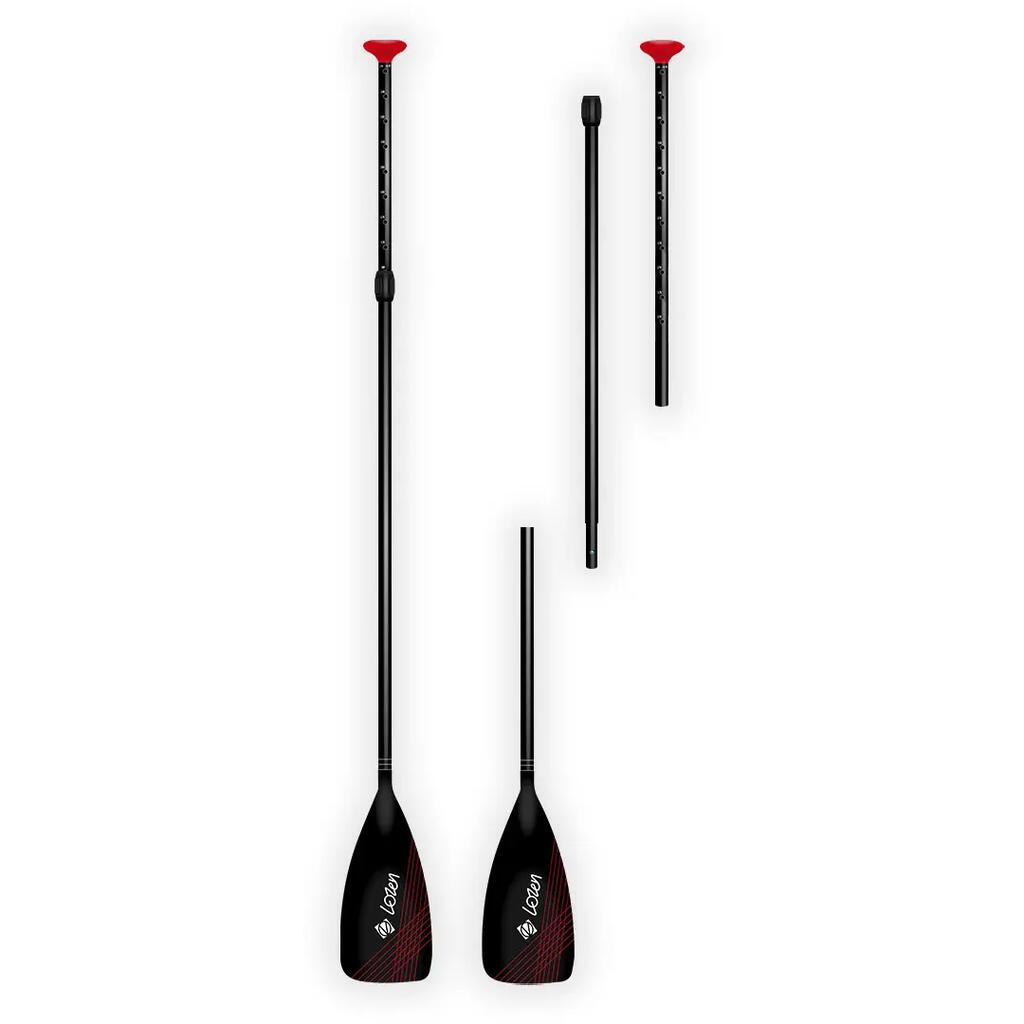3-Piece Stand Up Paddle Paddle - 170-215 cm - Red/Black