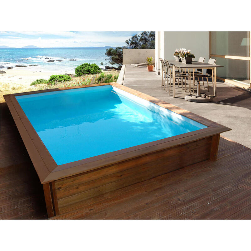 Piscina rectangular de madera "Toledo" - 3.00 x 2.00 x 0.71 m