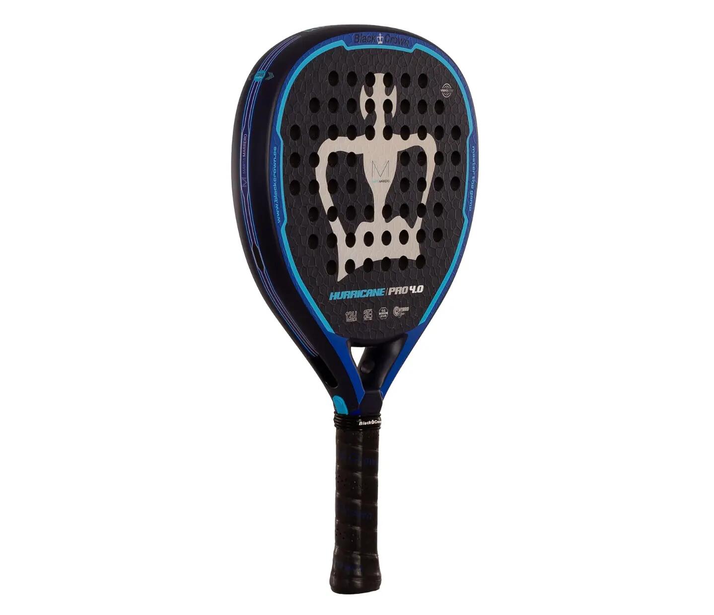 Adulto Padel Racchetta Carbonio 12K Power Manico Lungo Hurricane Pro 4.0 4/5