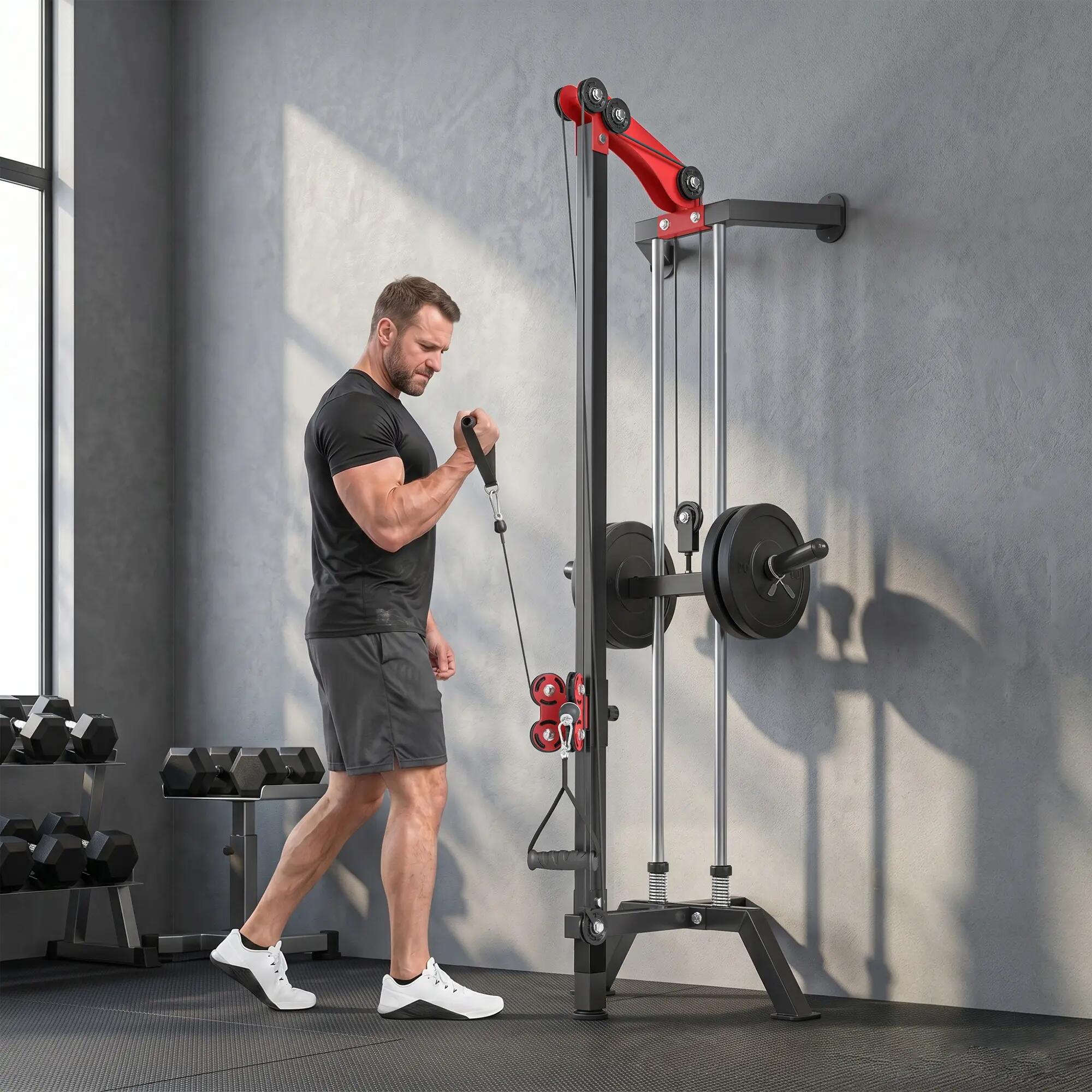 Machine à poulie musculation réglable contrepoids max. 60 Kg 2/5