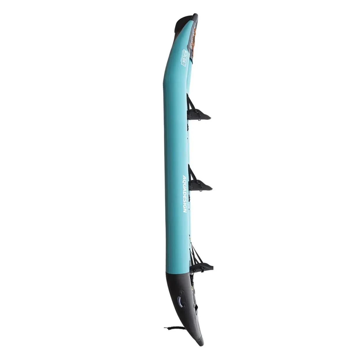 Kajak pompowany Aquadesign Koloa 400 cm 3-osobowy + 3x wiosło kajakowe KP-1 3/7