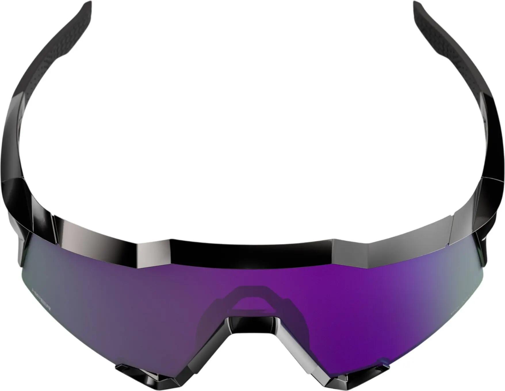 Gafas 100% Speedcraft Polished Black con lentes polarizadas HiPER de color lavan 4/4