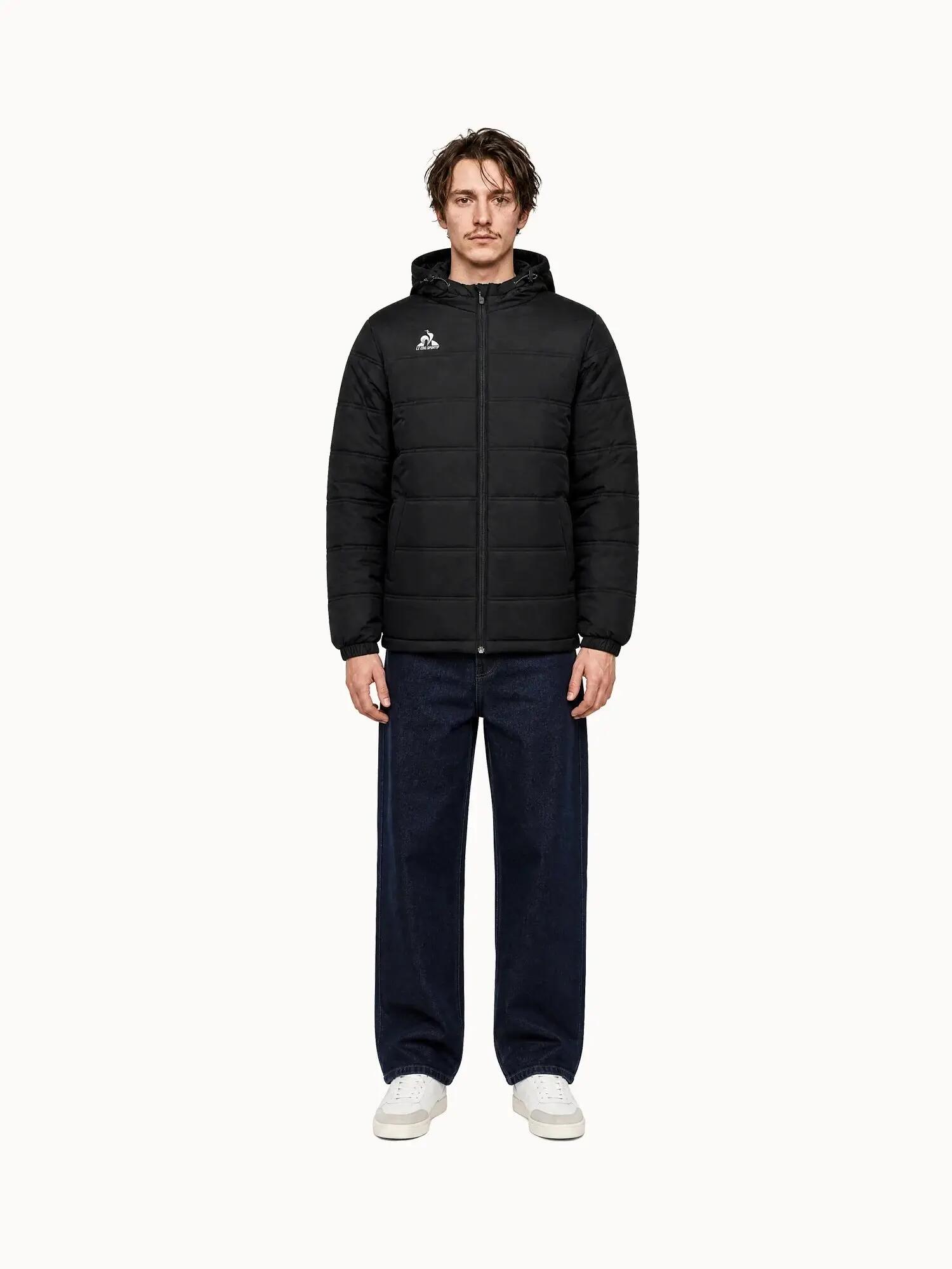 Chaqueta de entrenamiento con capucha para hombre LE COQ SPORTIF - Negra 5/6