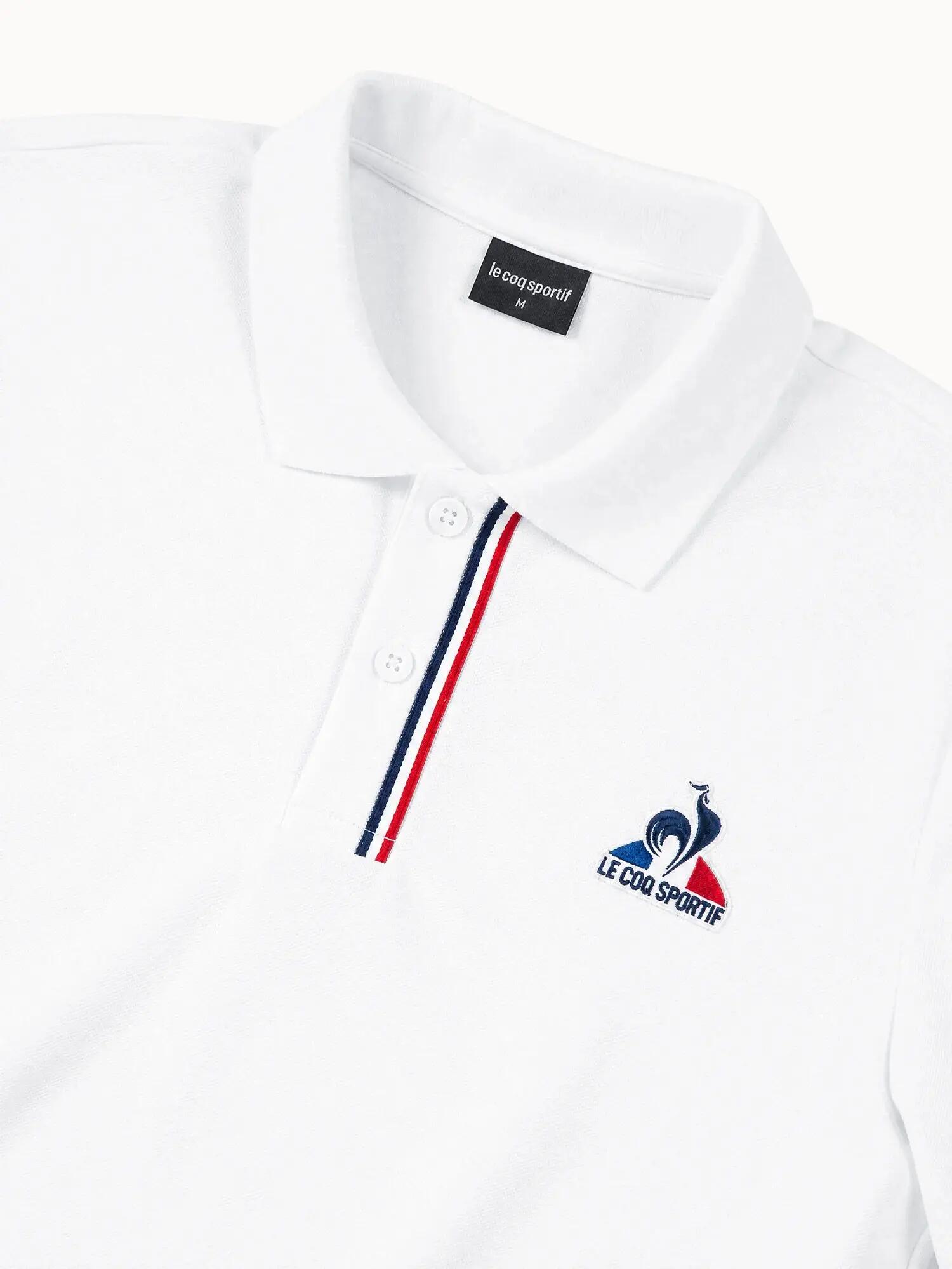 Polo en jersey double effet piqué avec détail tricolore Tricolores 4/5