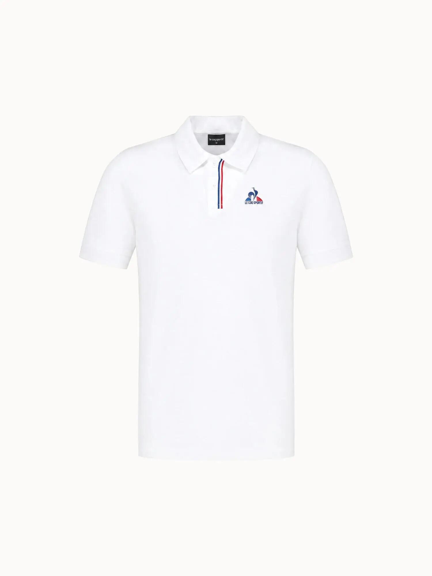 Polo en jersey double effet piqué avec détail tricolore Tricolores 2/5