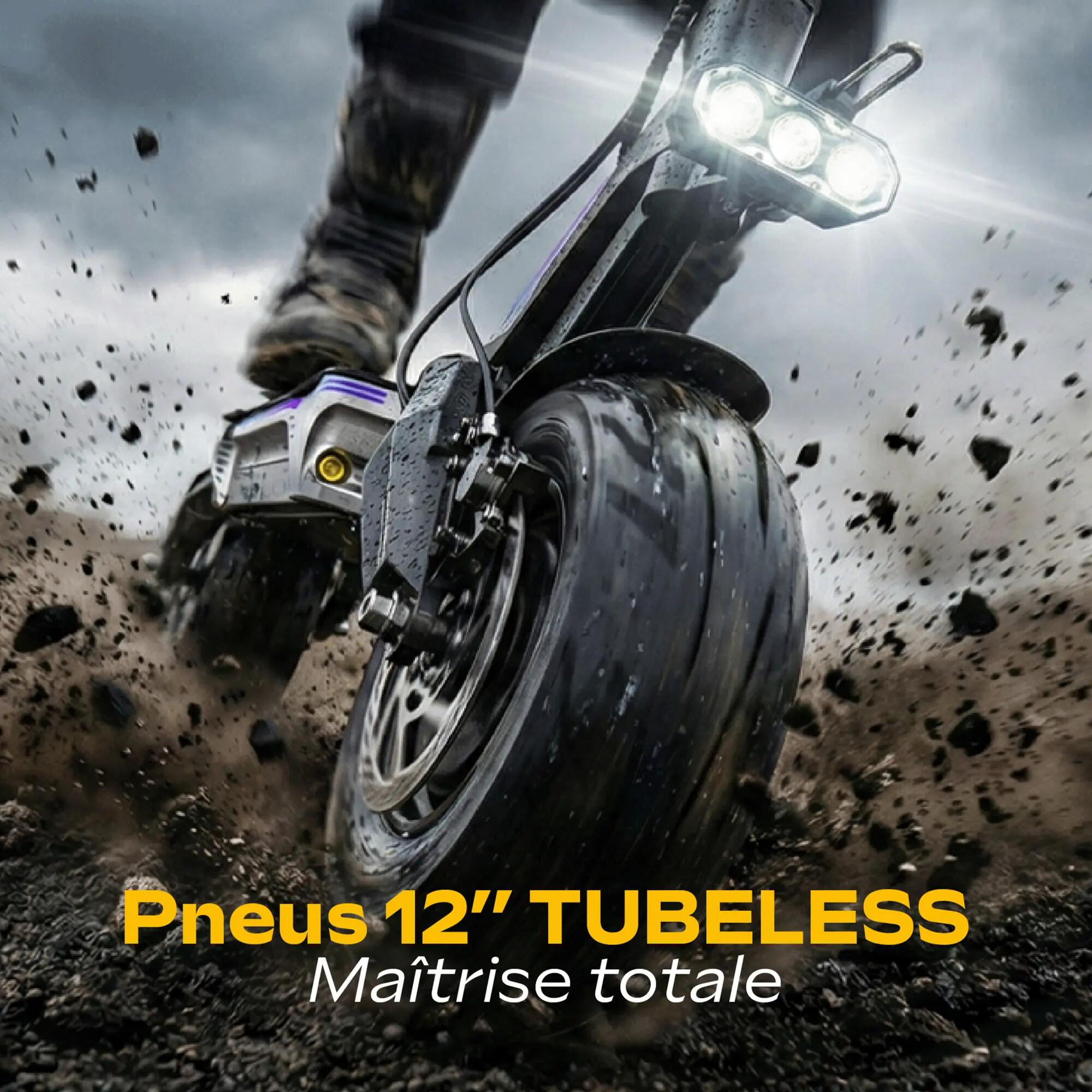 Trottinette Électrique EON X – 140km – 60V/30Ah – 12" Tubeless – Double Moteur 4/6