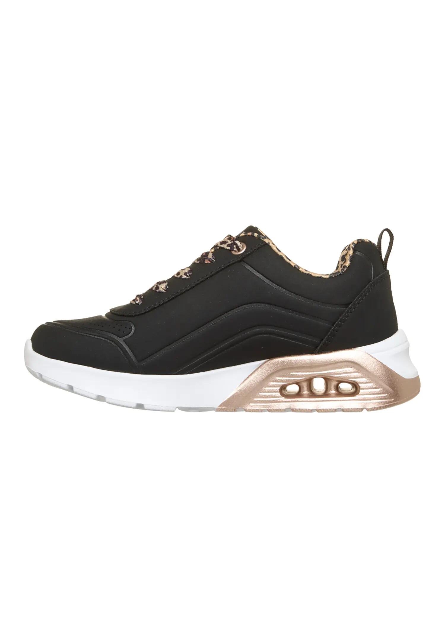 Skechers Mädchen UNO Lite 2.0 Leopard Stride Sneaker Black 4/5