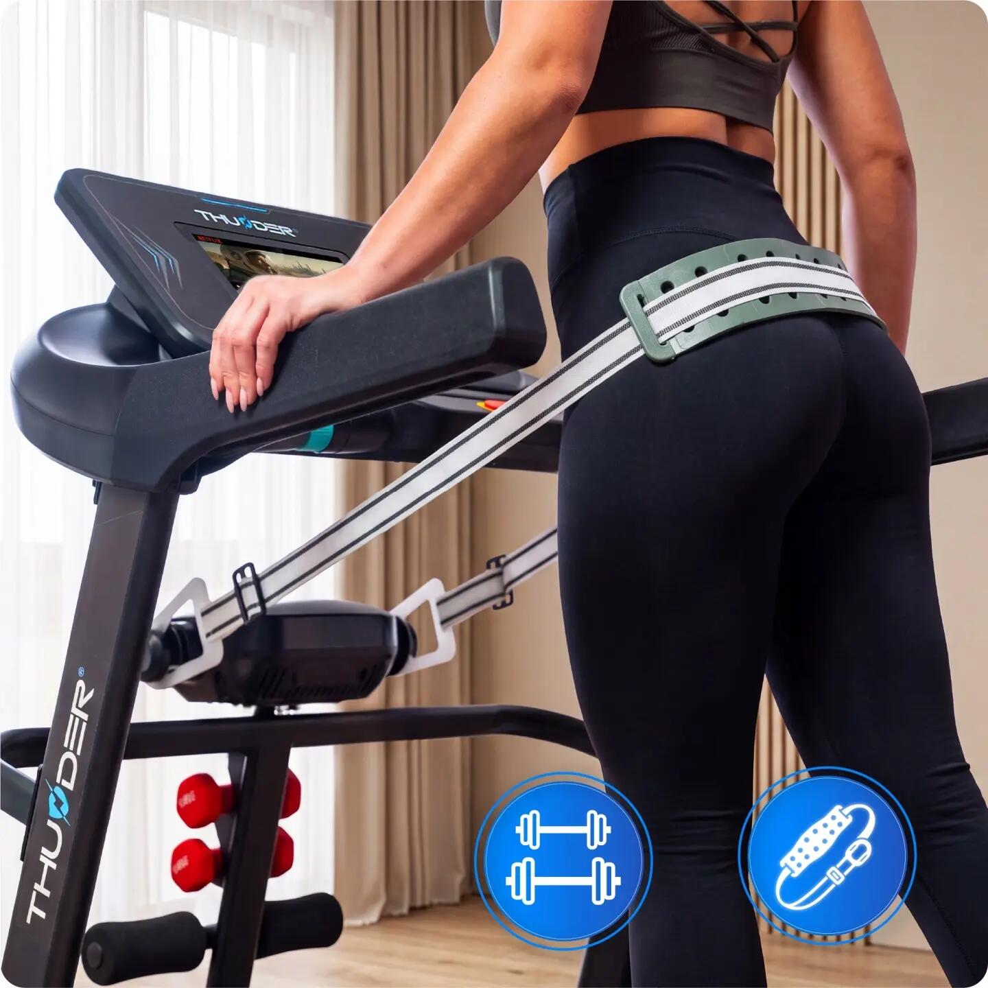 Tapis de course électrique THUNDER TFT pliable 20 km/h écran tactile 8/14