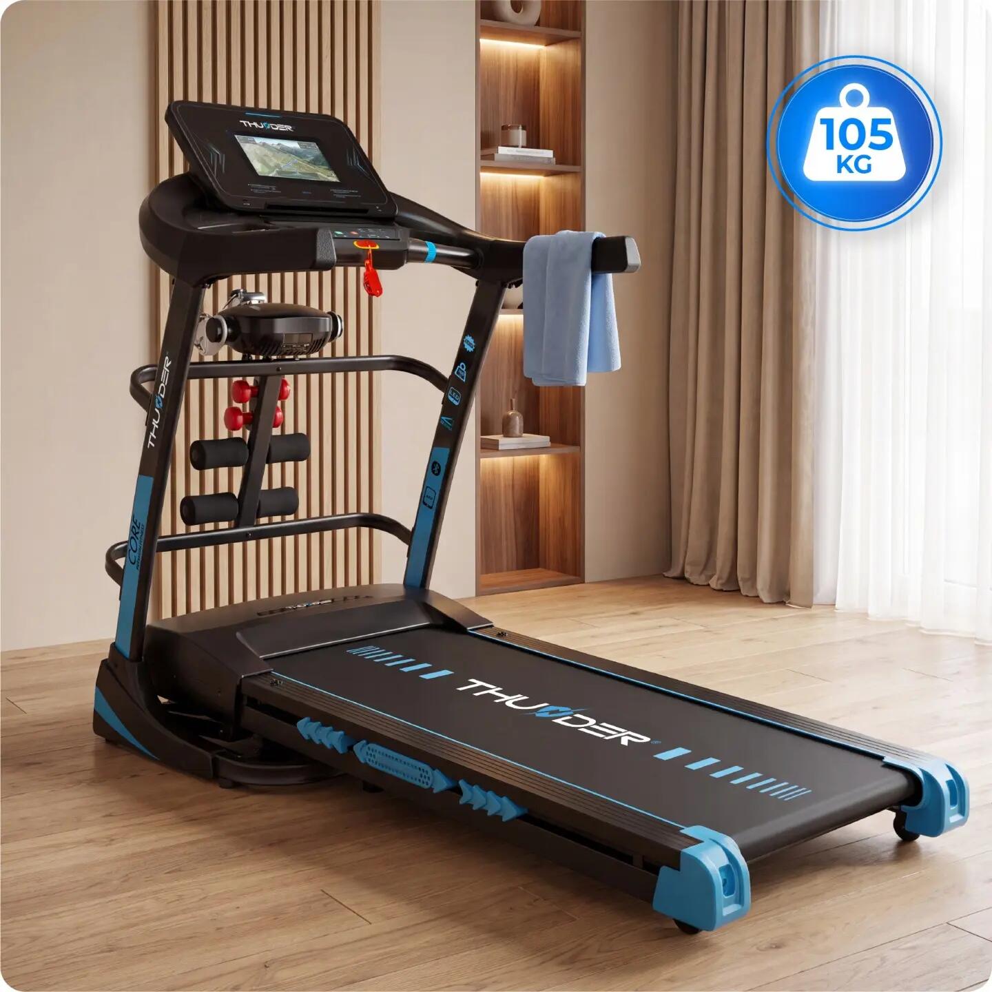 Tapis de course électrique THUNDER TFT pliable 20 km/h écran tactile 5/14