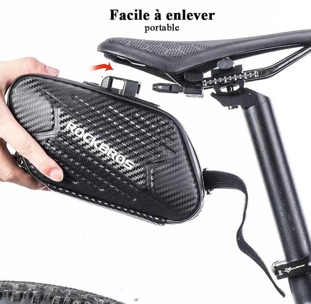 Fahrradtaschen Mountainbike-Satteltasche Wasserdicht Reflektierend Schwarz 1,5 L 5/6