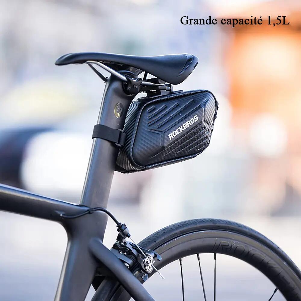 Fahrradtaschen Mountainbike-Satteltasche Wasserdicht Reflektierend Schwarz 1,5 L 2/6