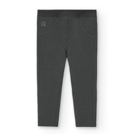 Pantalon garçon en molleton denim