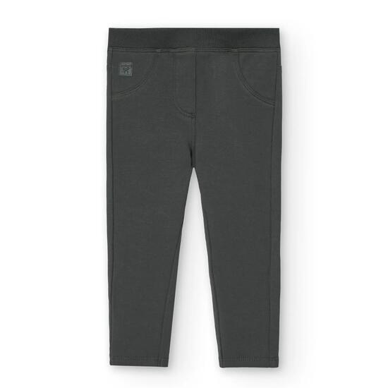 Pantalon garçon en molleton denim
