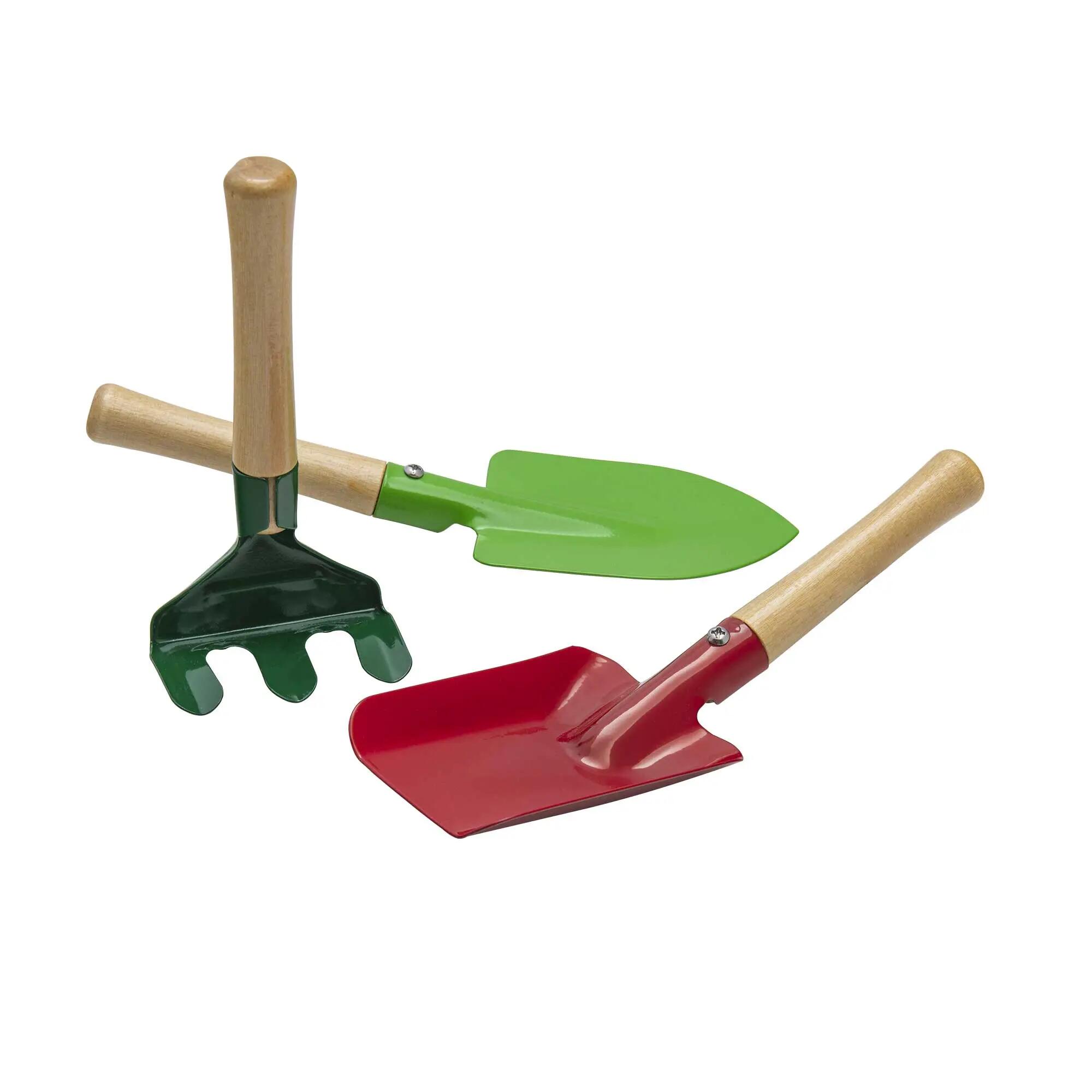 Set de 3 outils de jardin - Enfant - manches bois d’eucalyptus - 3 pièces 3/6