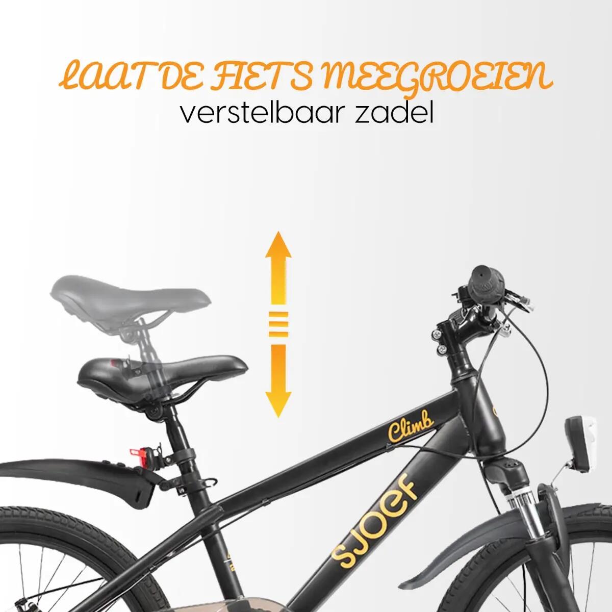 Climb Mountainbike Jongens 20 inch - 6-8 Jaar - 6V & Schijfrem - Zwart 5/8