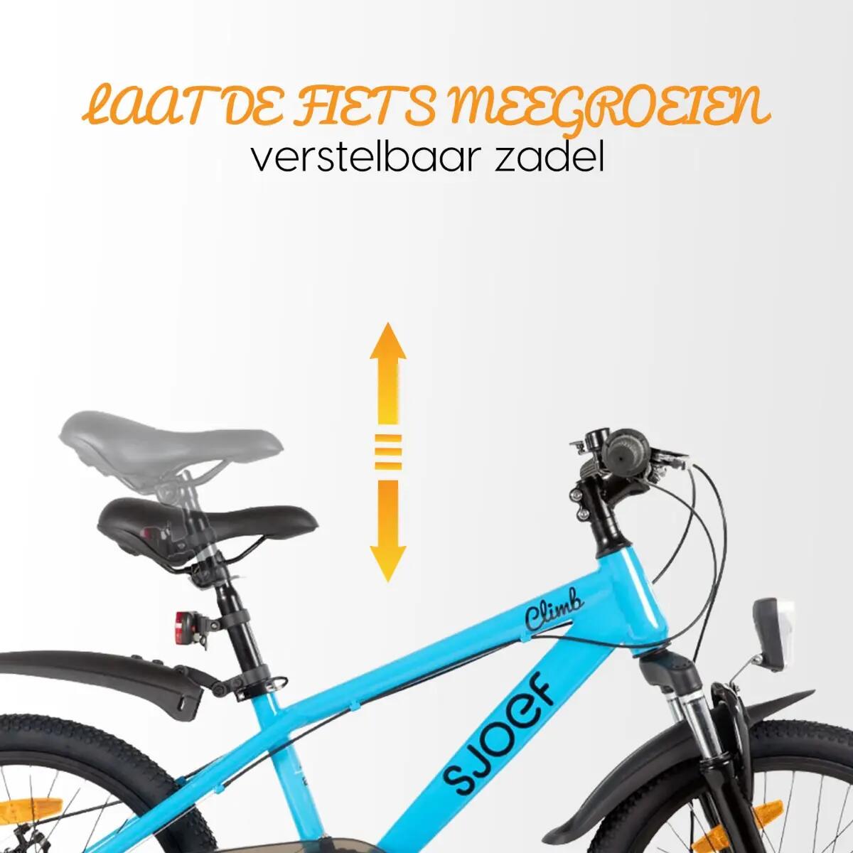 Climb Mountainbike Jongens 22 inch - 7-9 Jaar - 6V & Schijfrem – Blauw 5/12