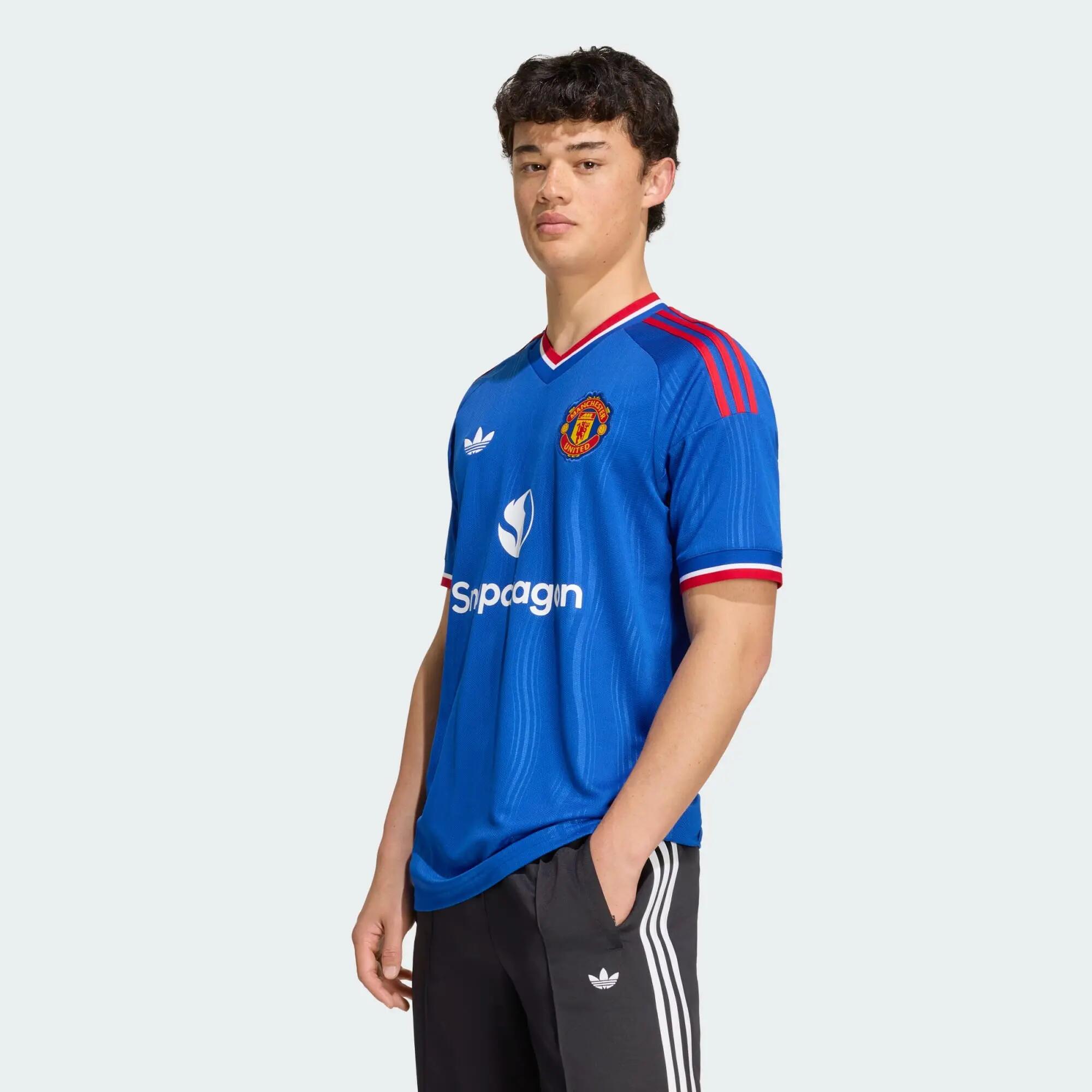 Adidas MUFC A JSY Men Football Jerseys Blue -  3