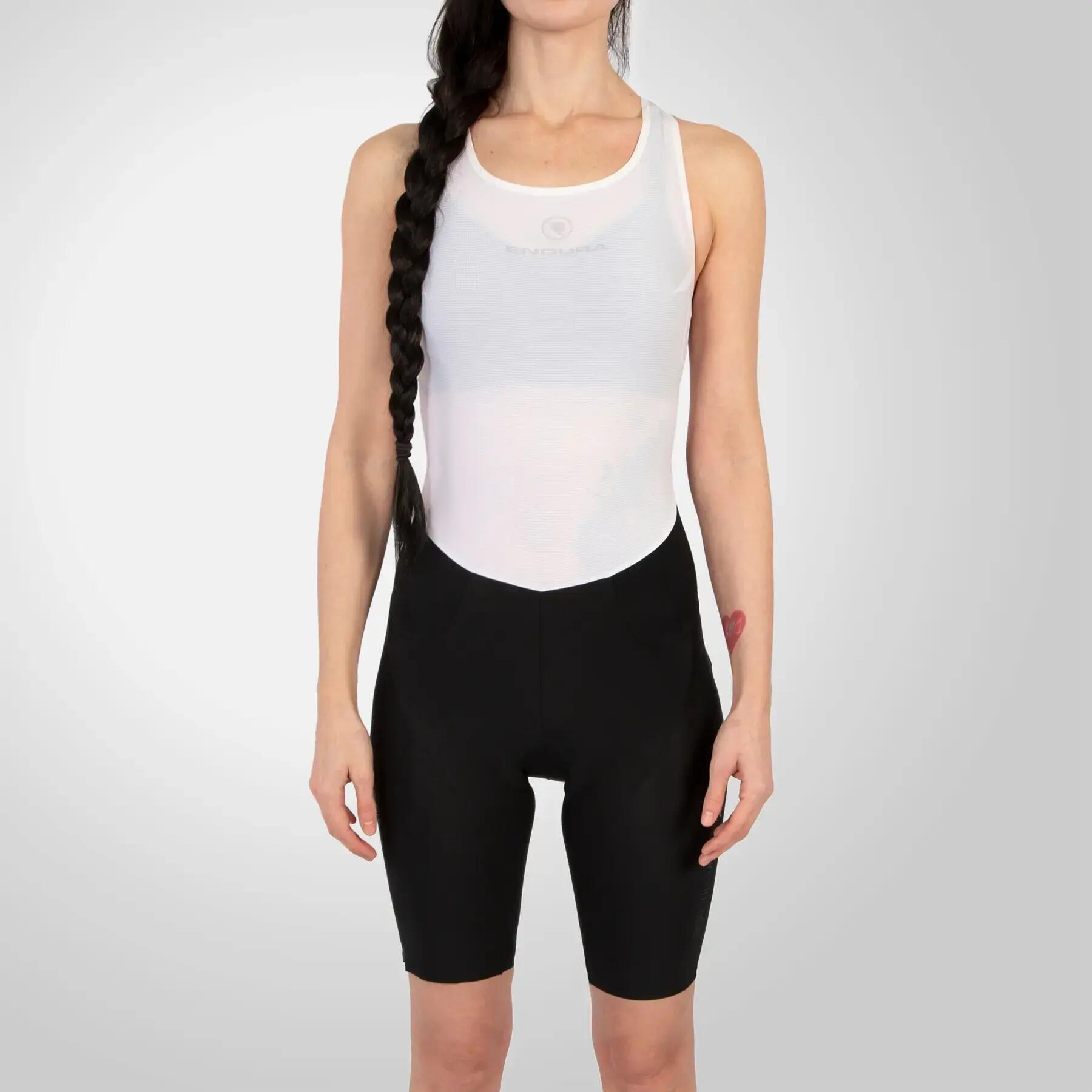 Pantaloncini con bretelle Endura Pro SL neri (imbottitura media) da donna 3/4