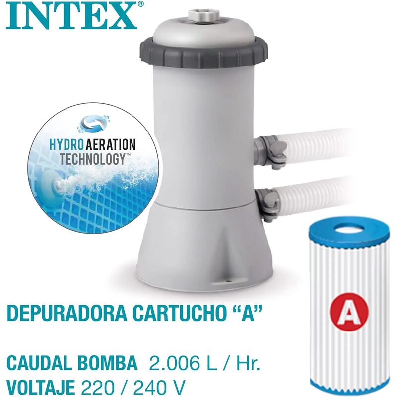 İntex 26790 Prefabrik Aile Havuzu 400x200x122cm Merdiven ve Filitreli