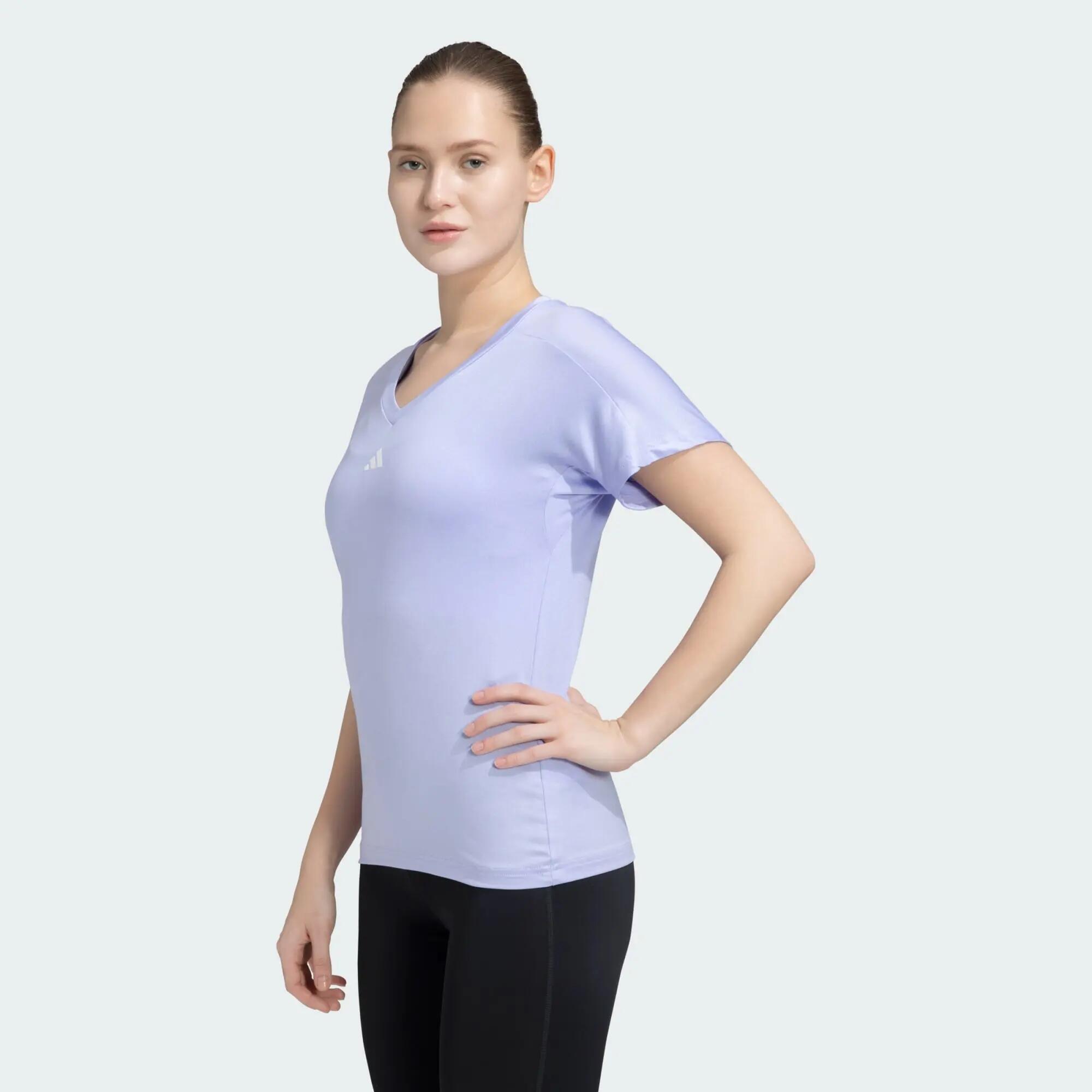 Adidas TR-ES MIN T Women Training T-Shirts Purple -  3