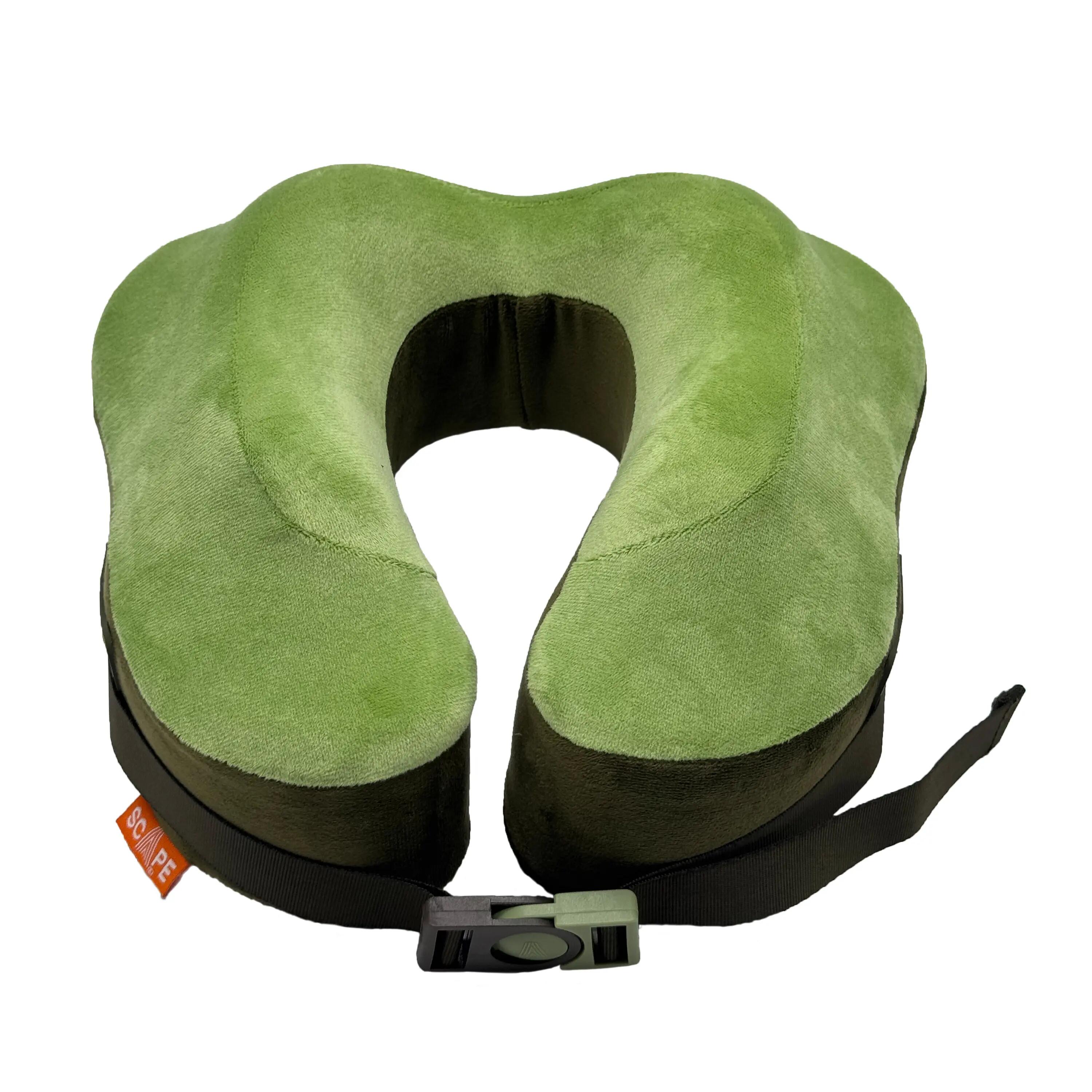 Scape Travel Oreiller Premium à mémoire de forme avec clip et housse (vert) 1/7