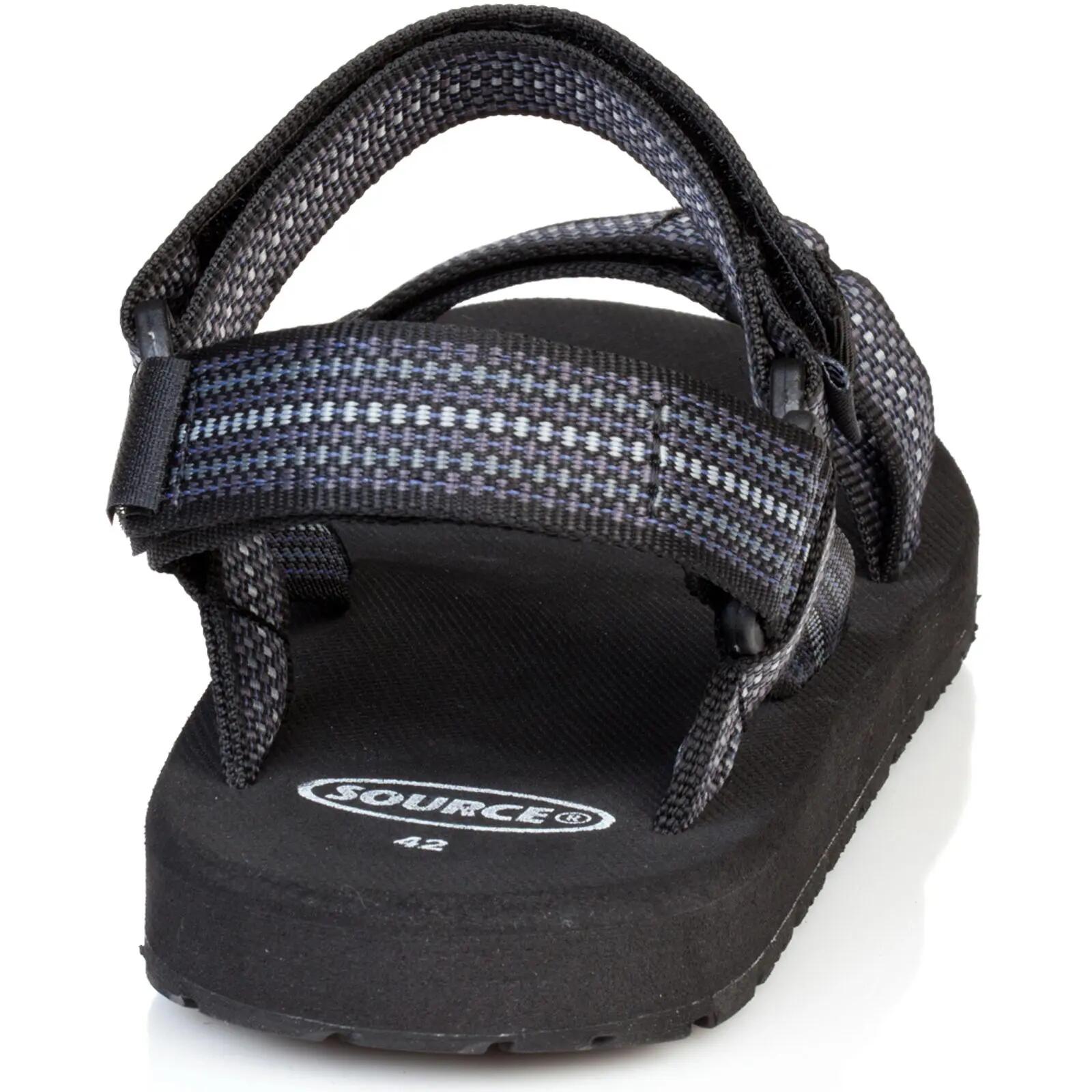 Sandales Source Classic homme Chess Black, semelle 3 couches, X-Strap 6 pts 5/6