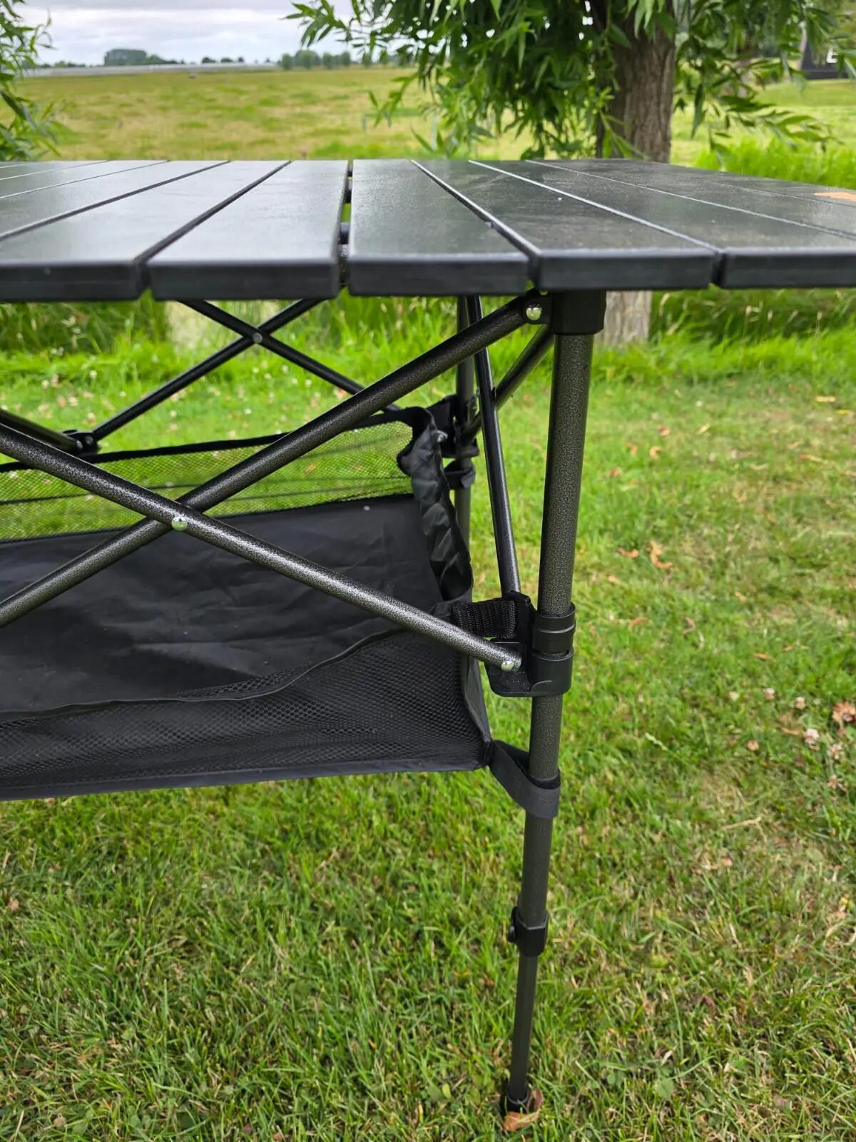 Campingtafel Aluminium Opvouwbaar LCM Offroad – 120 x 65 cm – Hoogte 55-74 cm 4/4