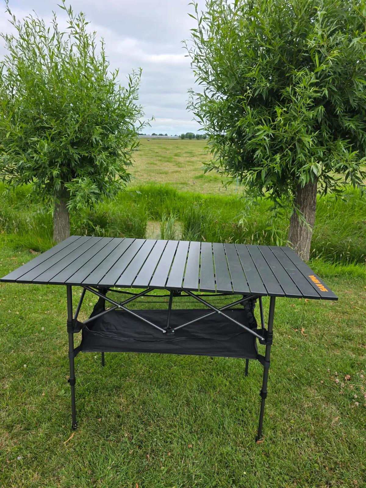 Campingtafel Aluminium Opvouwbaar LCM Offroad – 120 x 65 cm – Hoogte 55-74 cm 2/4