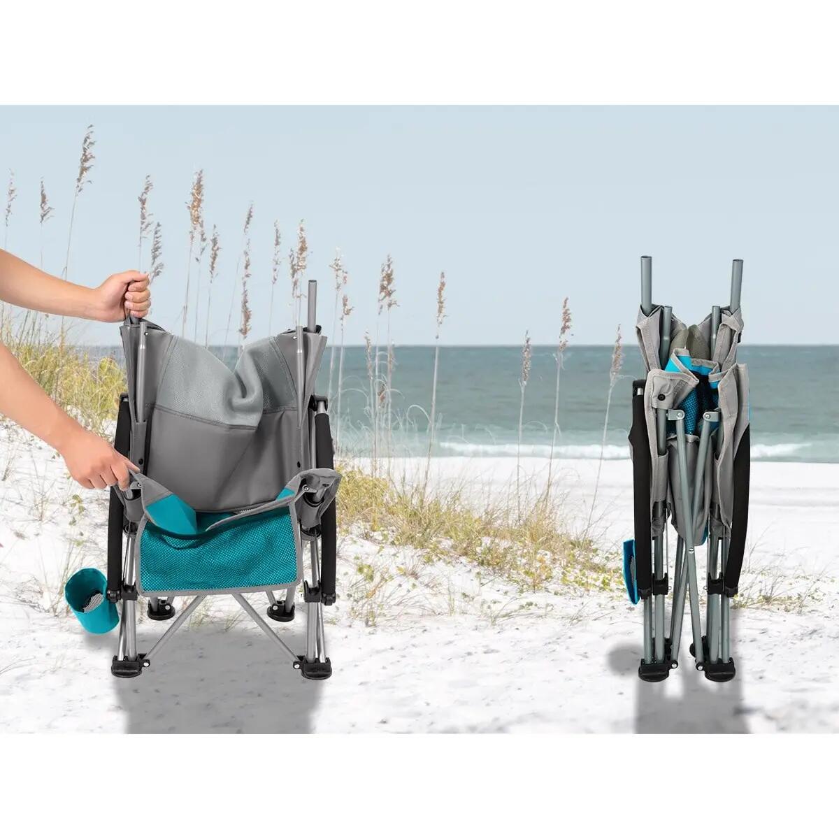 Set di 2 sedie da campeggio - Beach - Comode - rete traspirante - portabibite 5/12