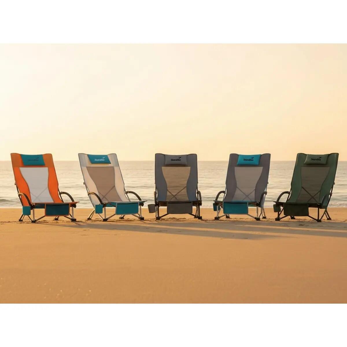 Set di 2 sedie da campeggio - Beach - Comode - rete traspirante - portabibite 10/10
