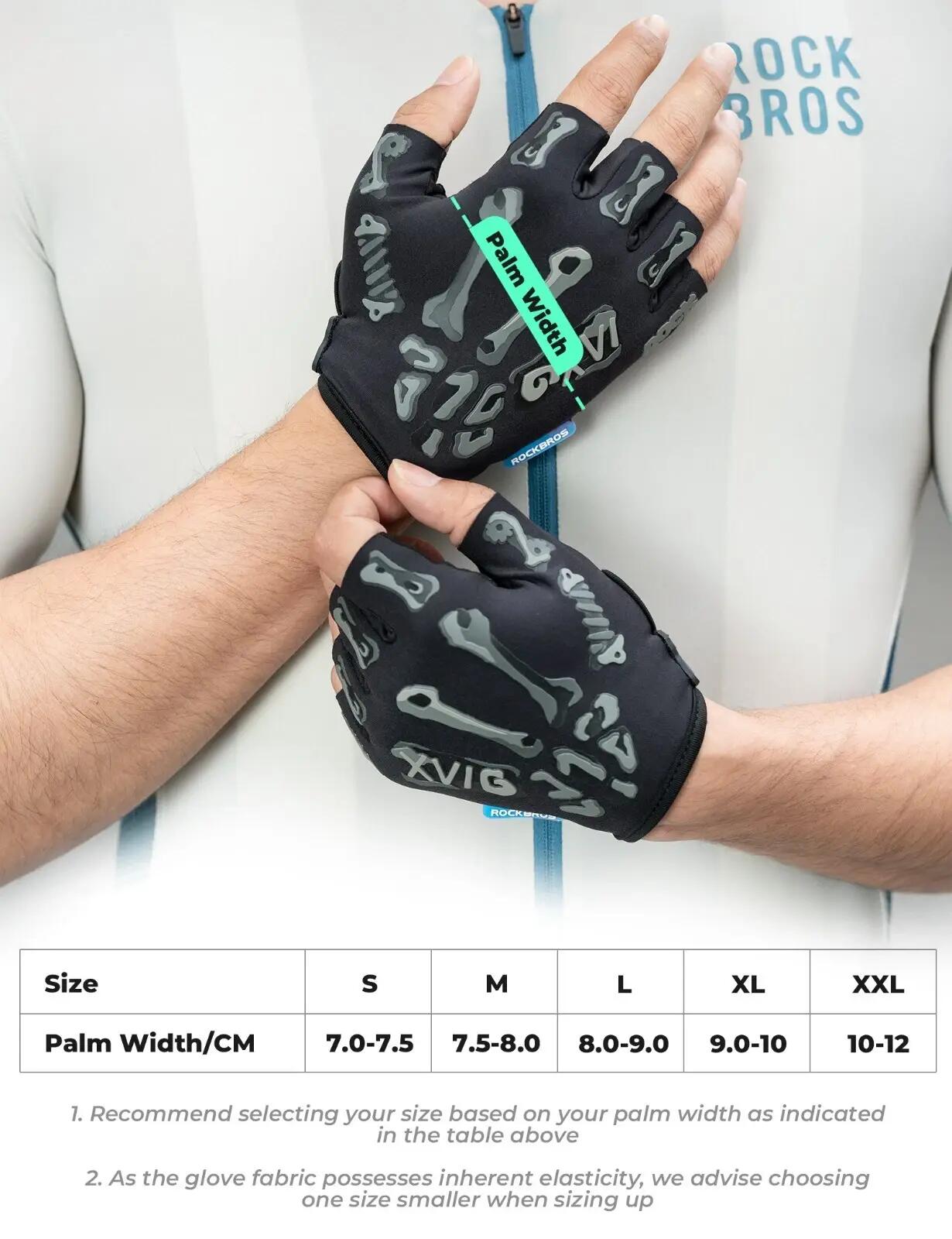 ROCKBROS Kurzfinger-Radhandschuhe SBR-Dämpfung 7/7