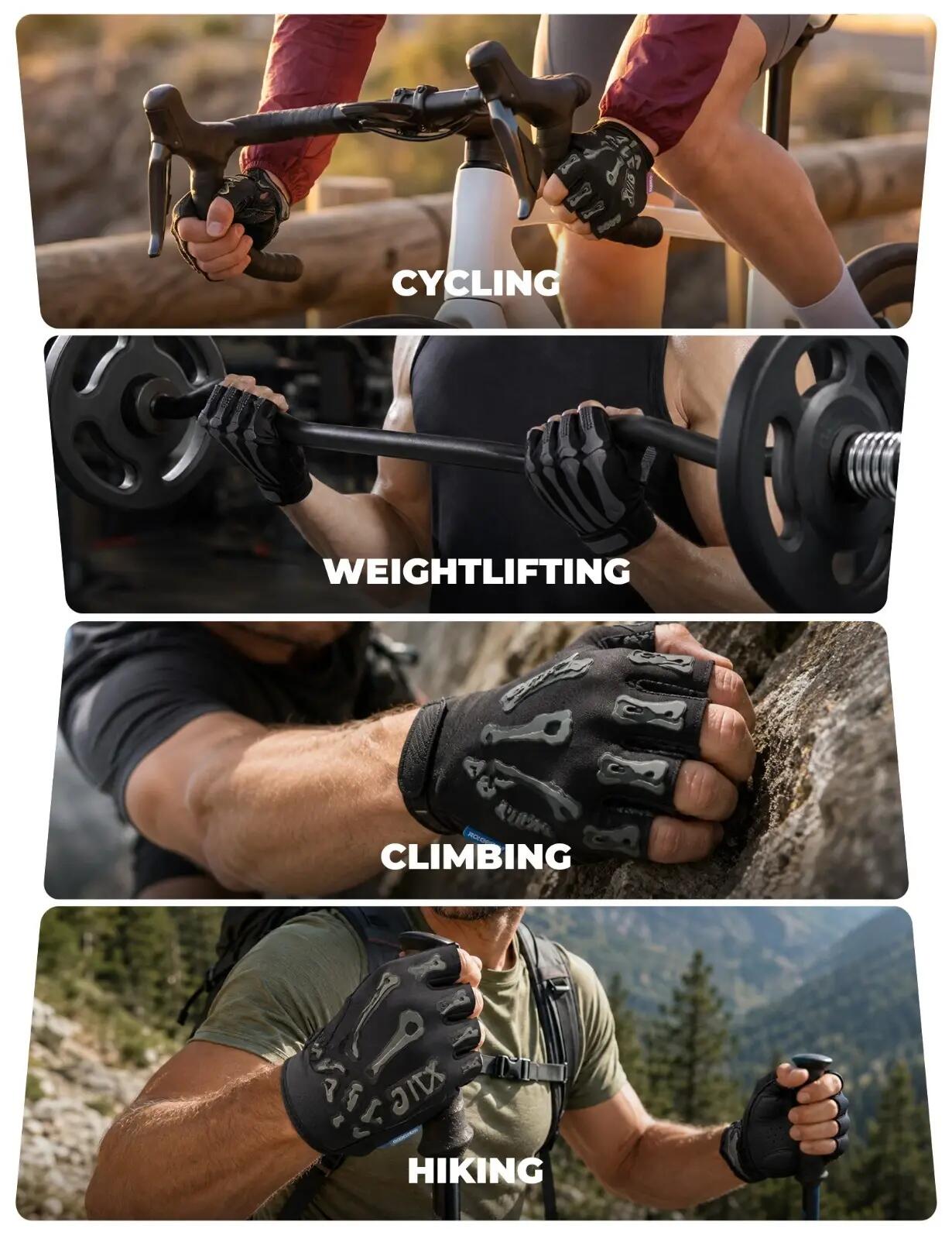 ROCKBROS Kurzfinger-Radhandschuhe SBR-Dämpfung 6/7