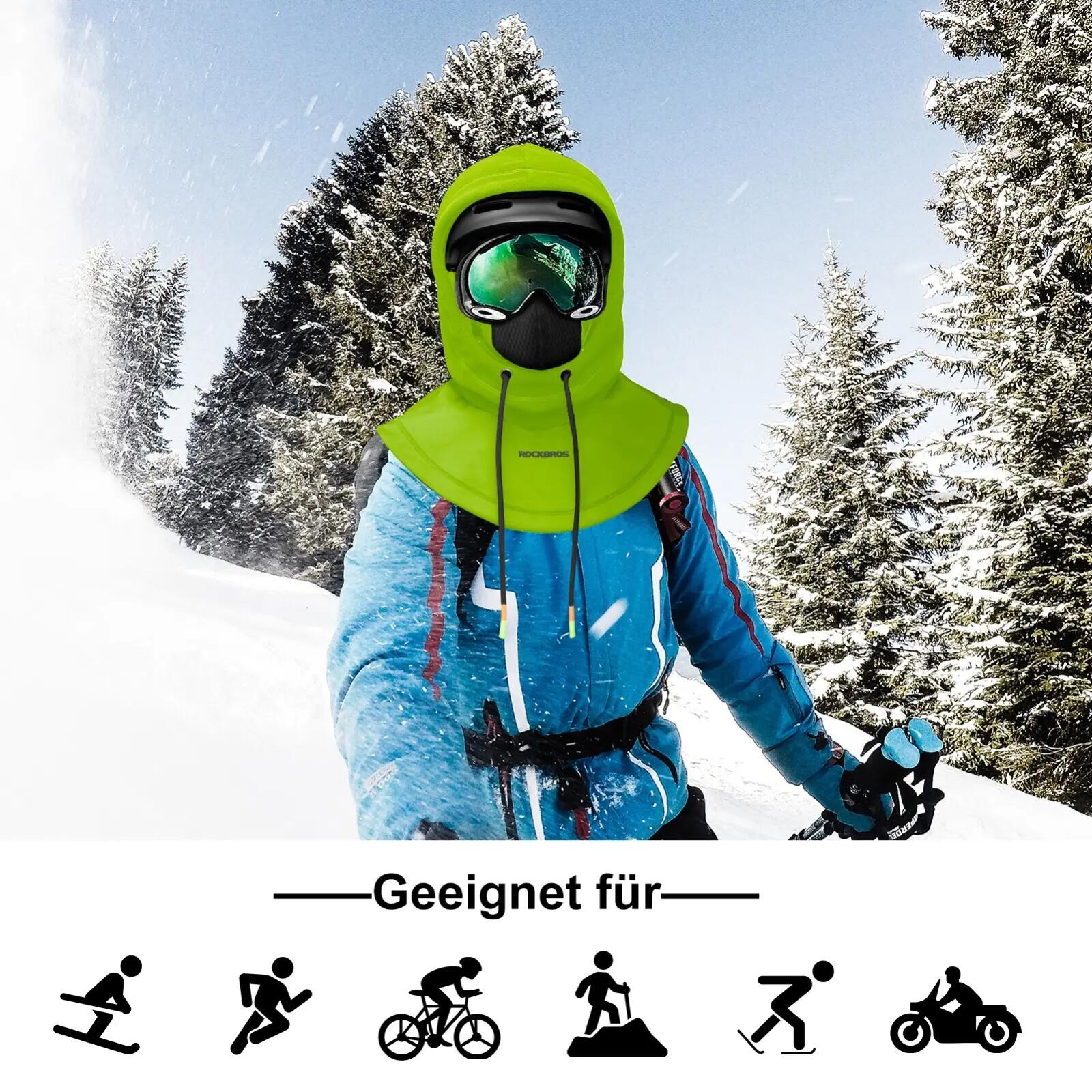 Winter-Sturmhaube aus Fleece winddicht – multifunktional für Fahrrad & Ski 6/7