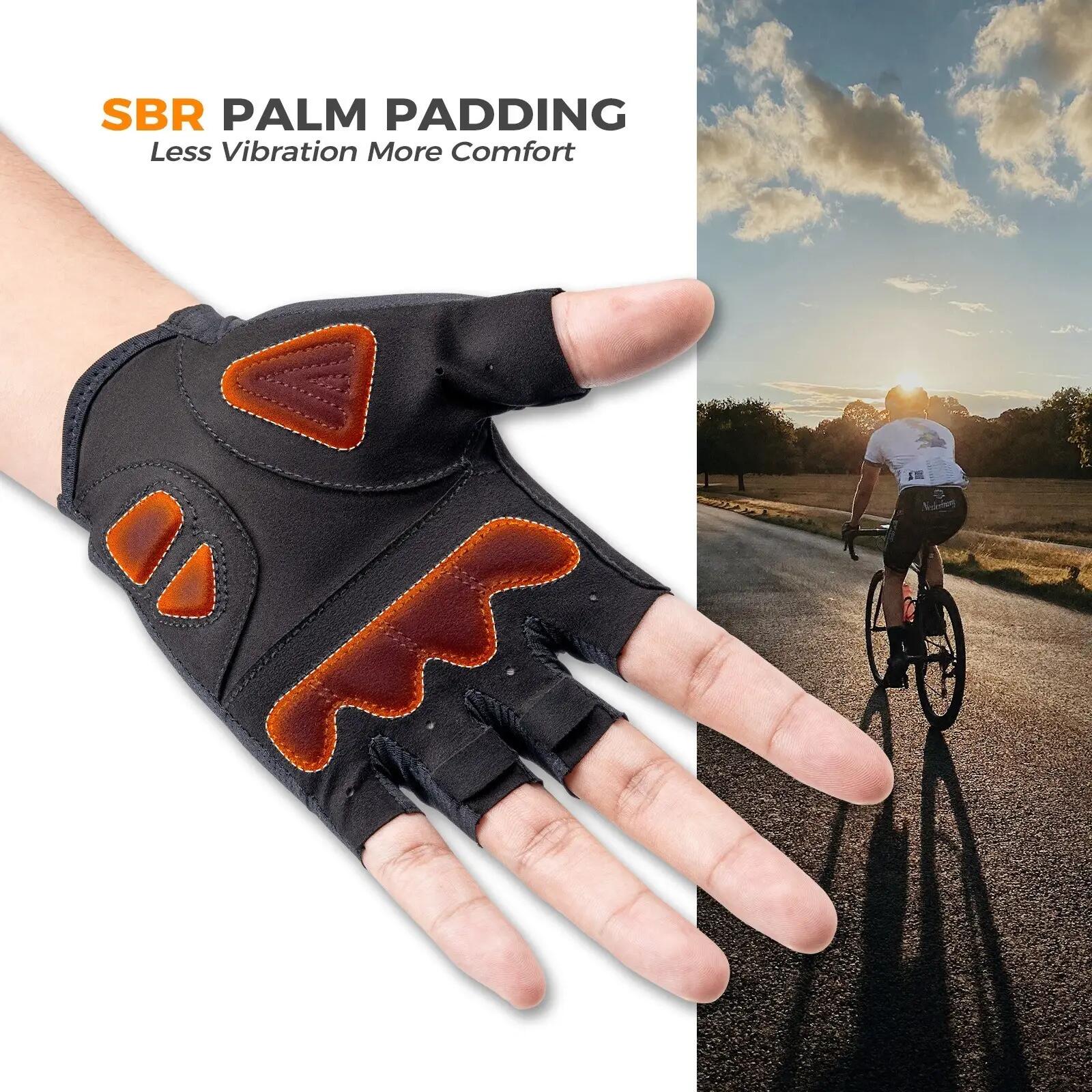 ROCKBROS Fahrradhandschuhe Sommer Sport Fingerlos 2/8
