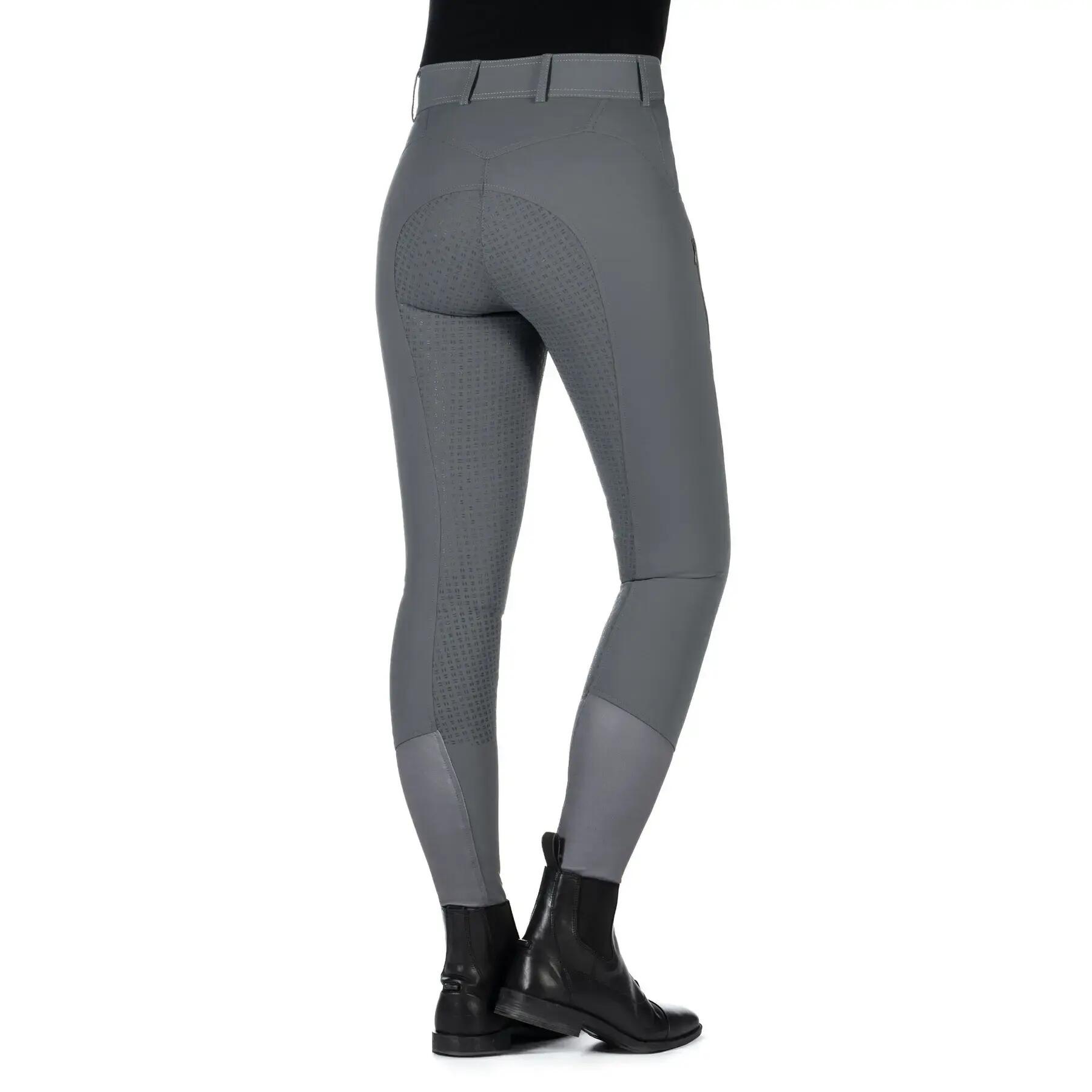 Calças de Equitação em Silicone Mid Grip Senhora HKM Ari 4/5