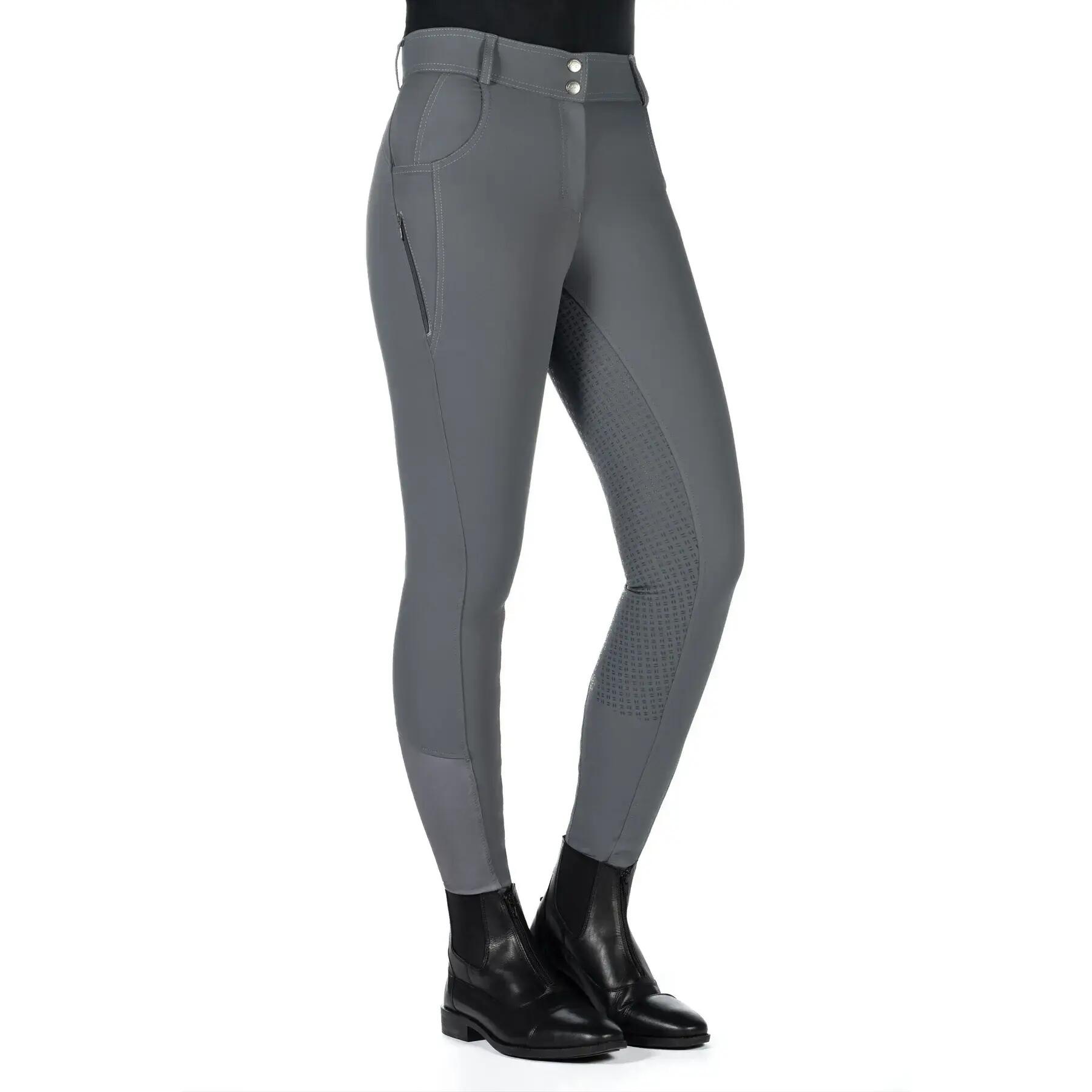 Calças de Equitação em Silicone Mid Grip Senhora HKM Ari 2/5