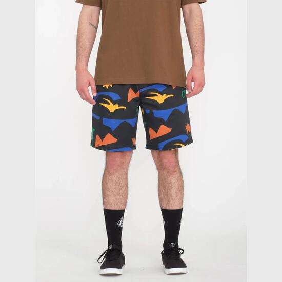 Shorts - Skate - Homme - Coupe régulière, coton 100% - Arthur Longo - Black