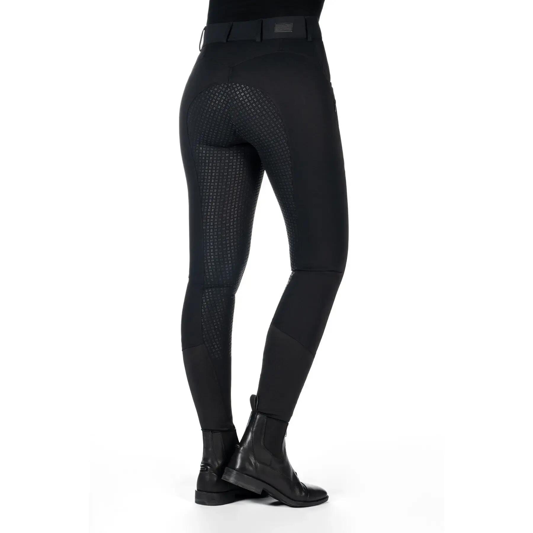 Calças de Equitação em Silicone Mid Grip Senhora HKM Ari 4/5
