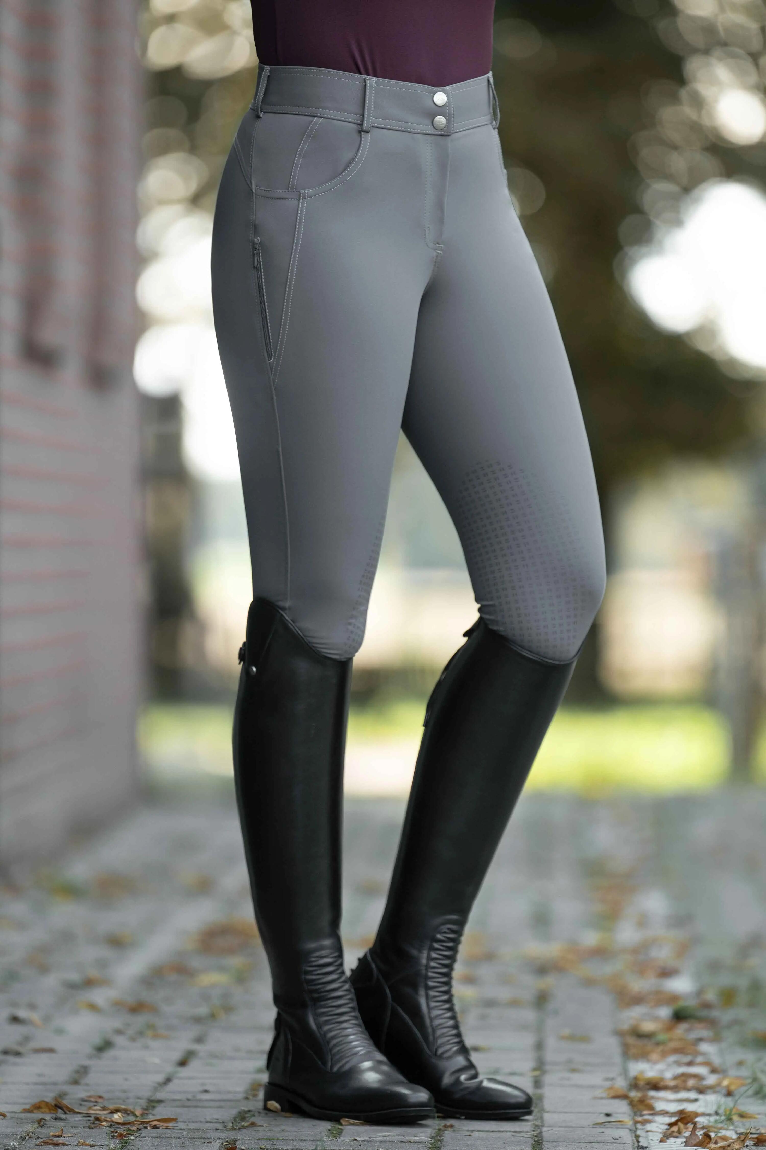 Pantalón de equitación mid grip mujer HKM Ari 3/6