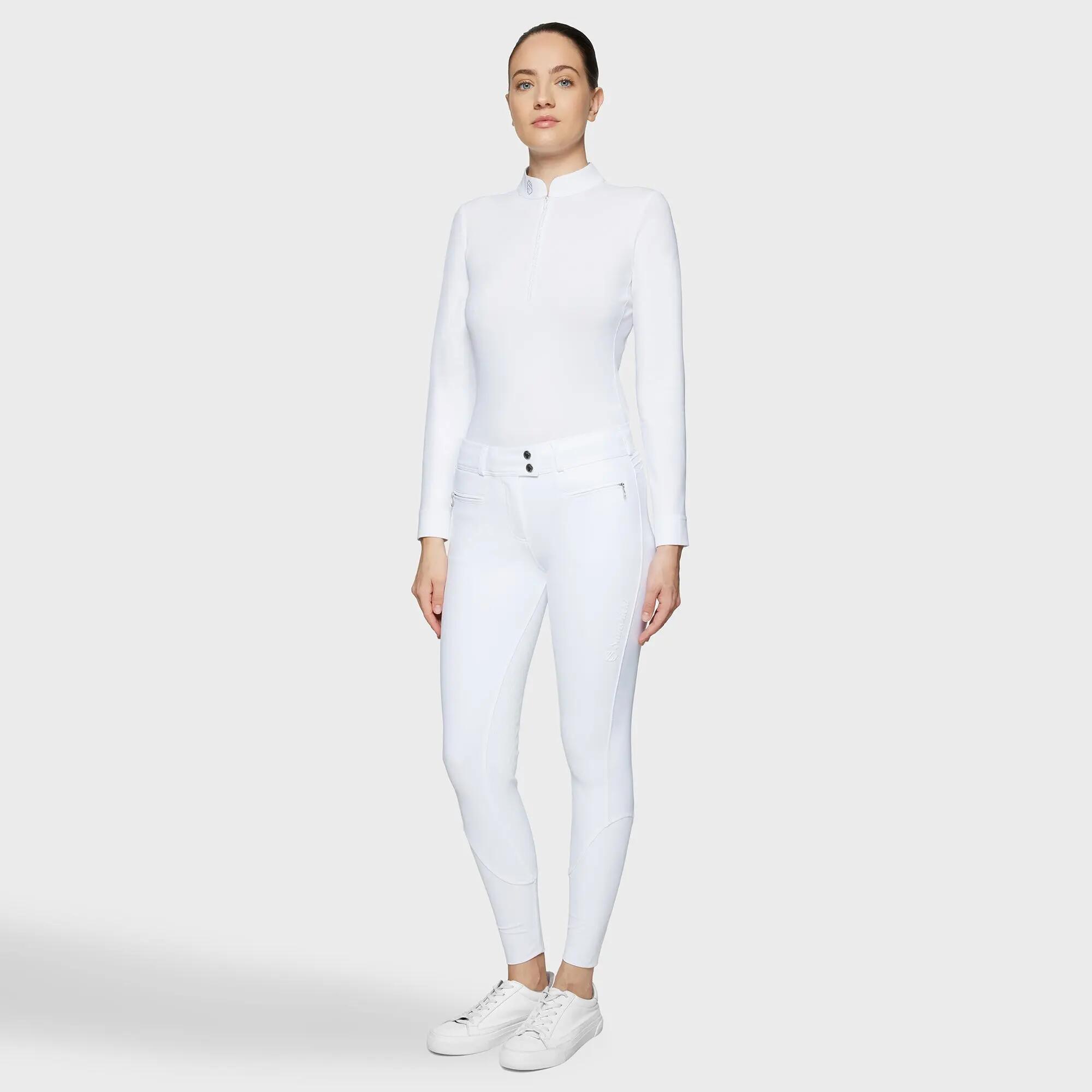 Samshield Chloe Rijbroek Dames Full Grip Hoge Taille Wit - 1/7