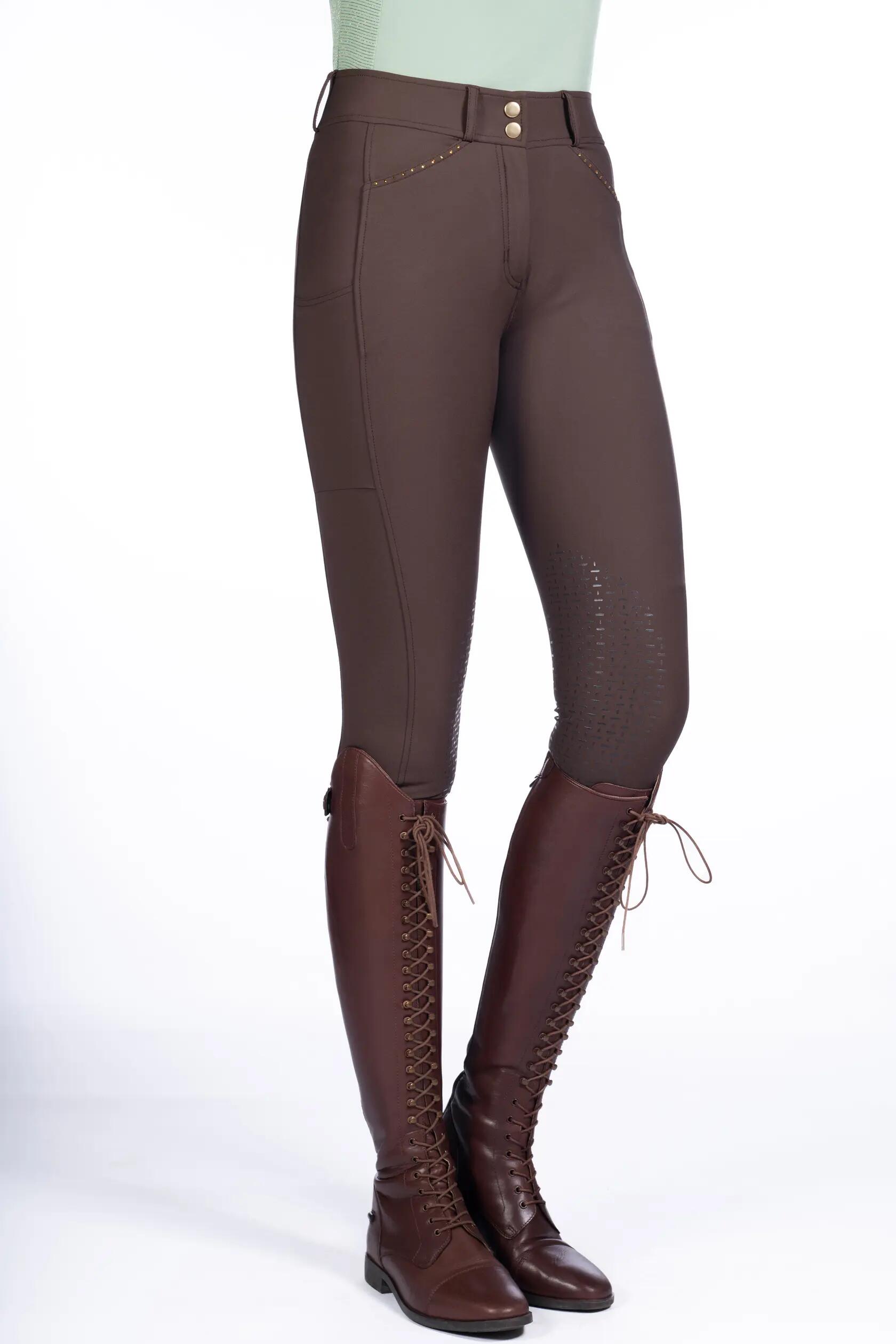 Pantalon équitation mid grip femme HKM Helene 3/6