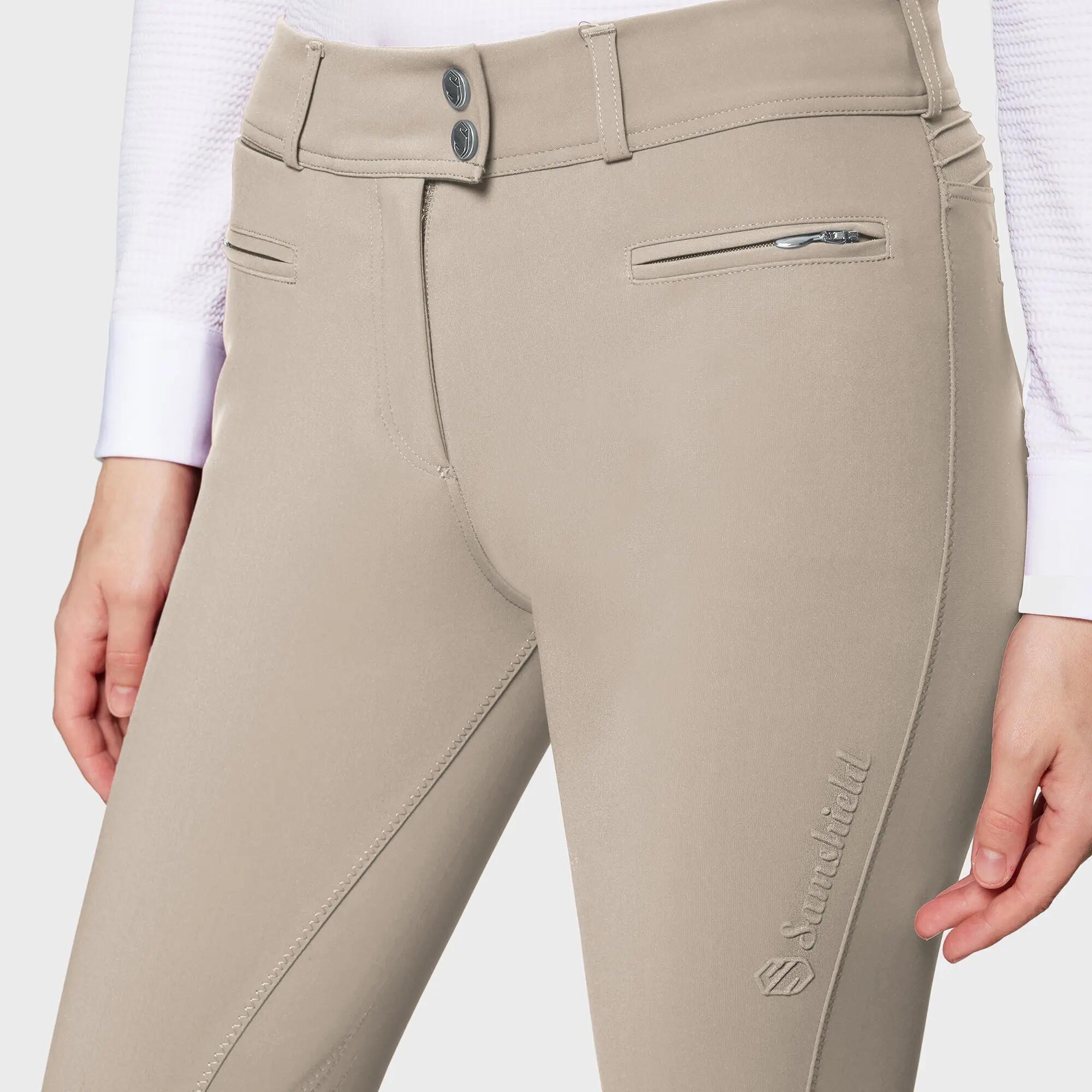 Samshield Chloe Rijbroek Dames Full Grip Hoge Taille Wit - 6/7