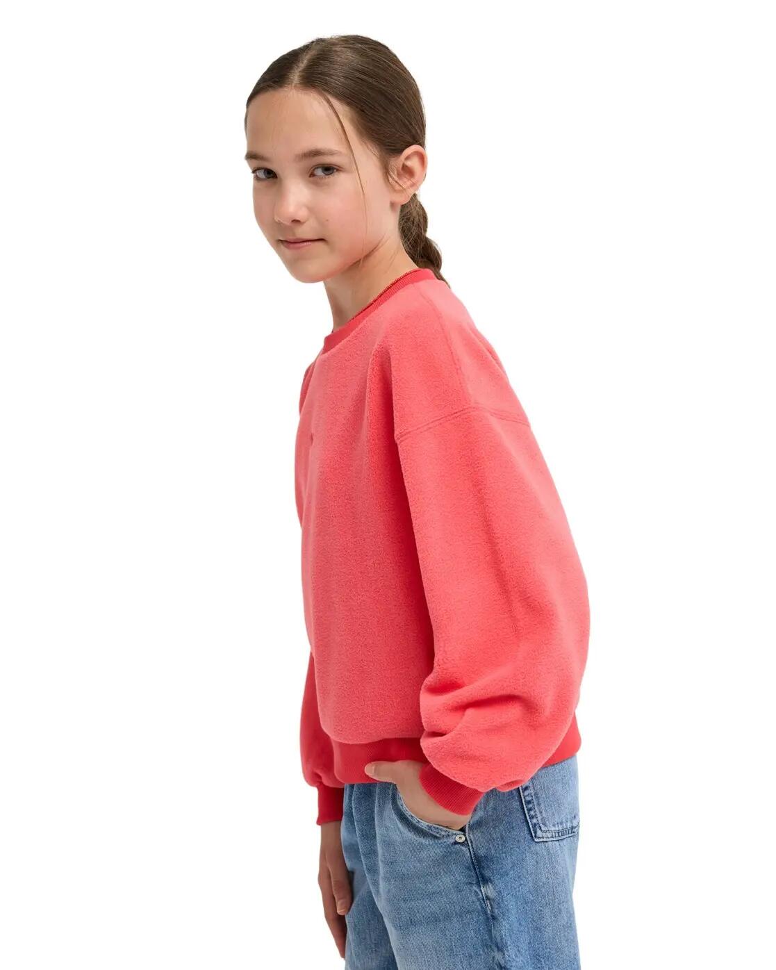 Sherpa-Fleece-Oberteil CHILL STORY Rot Meisjes 4-16 3/4