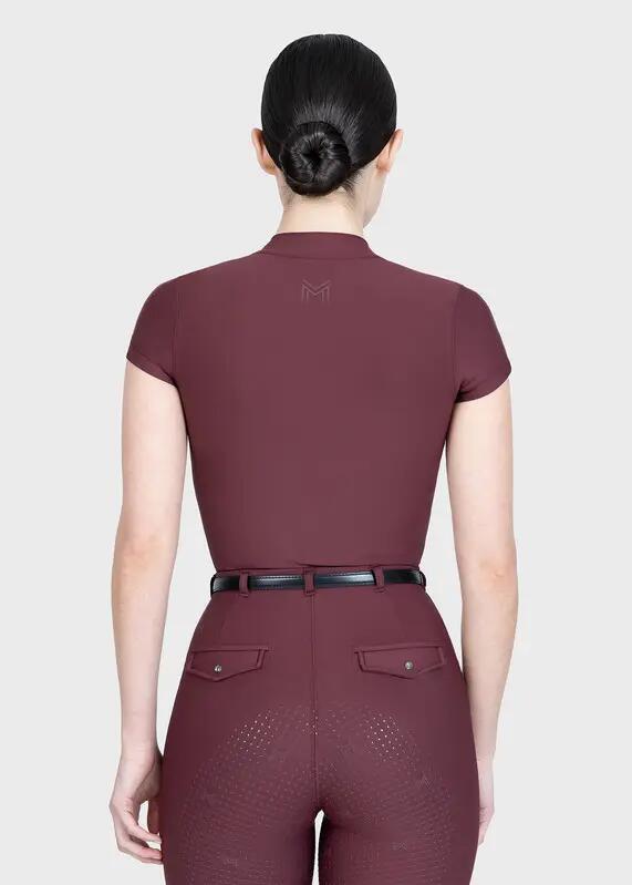 Camiseta Base Manga Corta Mujer Equitación Maximilian Velya Granate 3/7