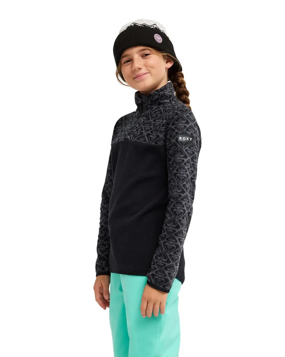 Polar técnico WHITECAMP HALF ZIP Negro Niña 3/4