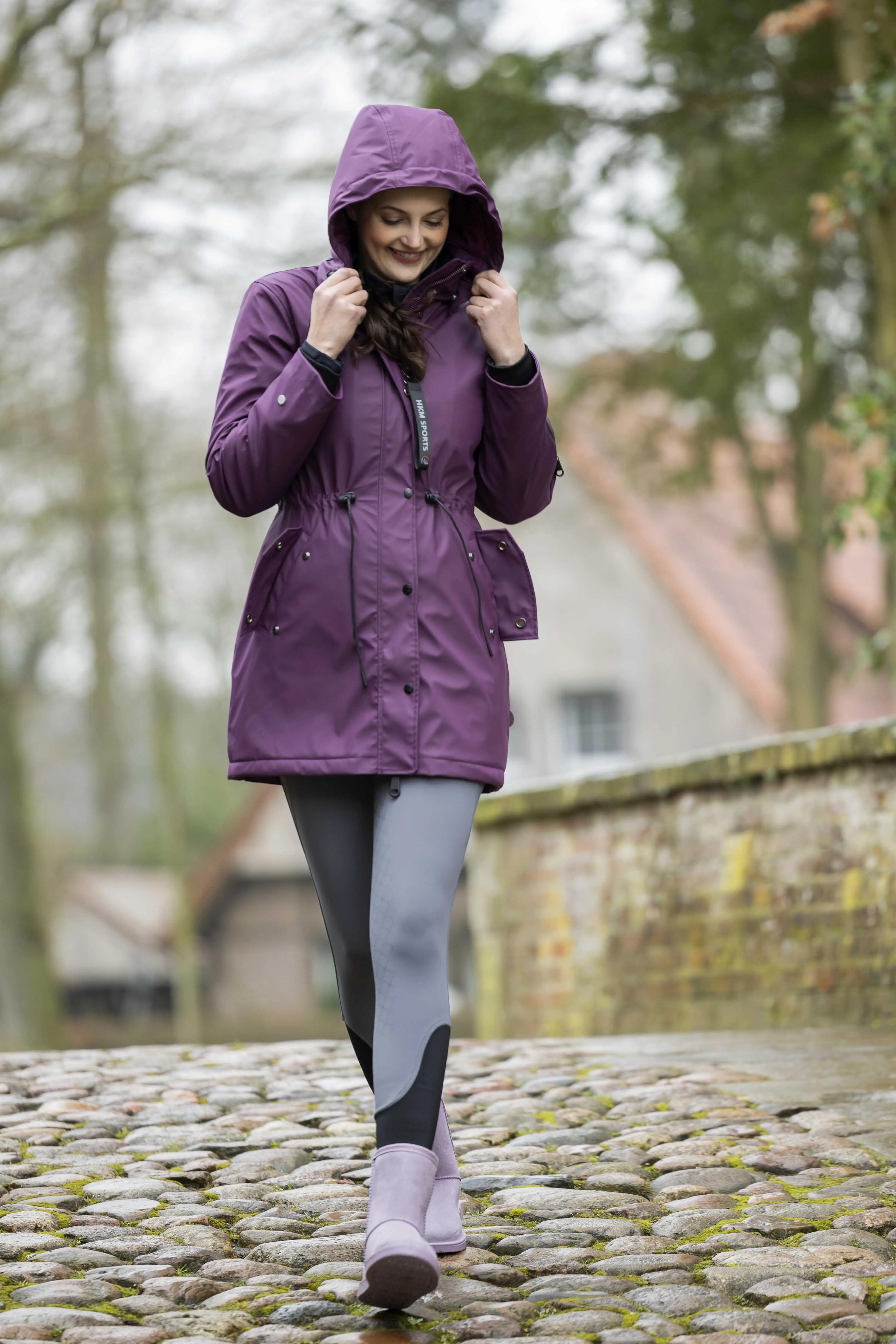 Waterdichte damesrijjas met capuchon HKM Dallas 3/6