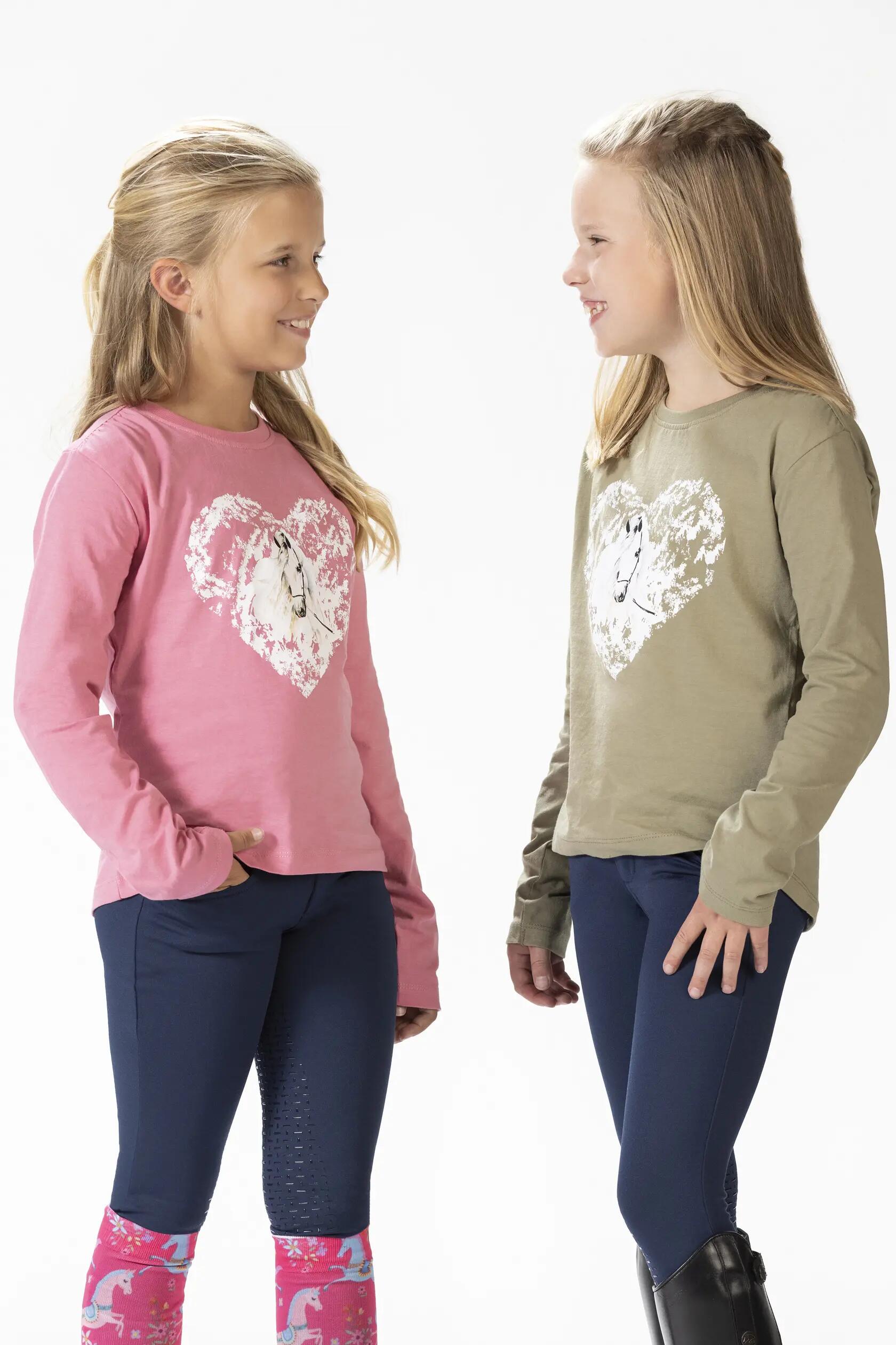 T-shirt maniche lunghe bambina HKM Horse Spirit 5/6